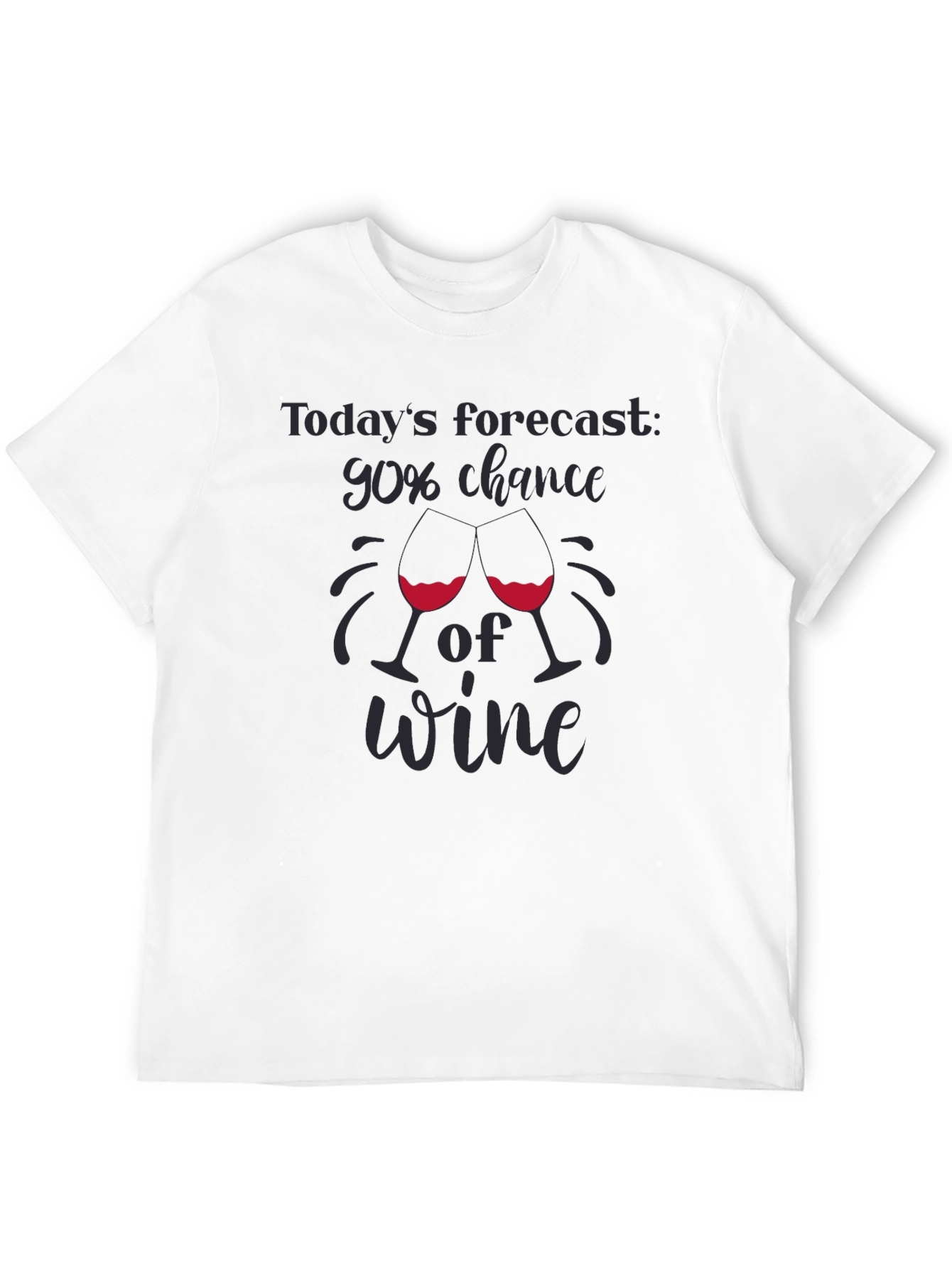 Black Wine Forecast Graphic Tee - 90% Chance view 12