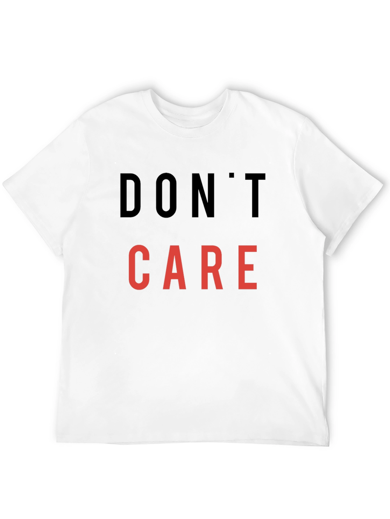 Black Don't Care Graphic Tee - Casual Statement Shirt view 12
