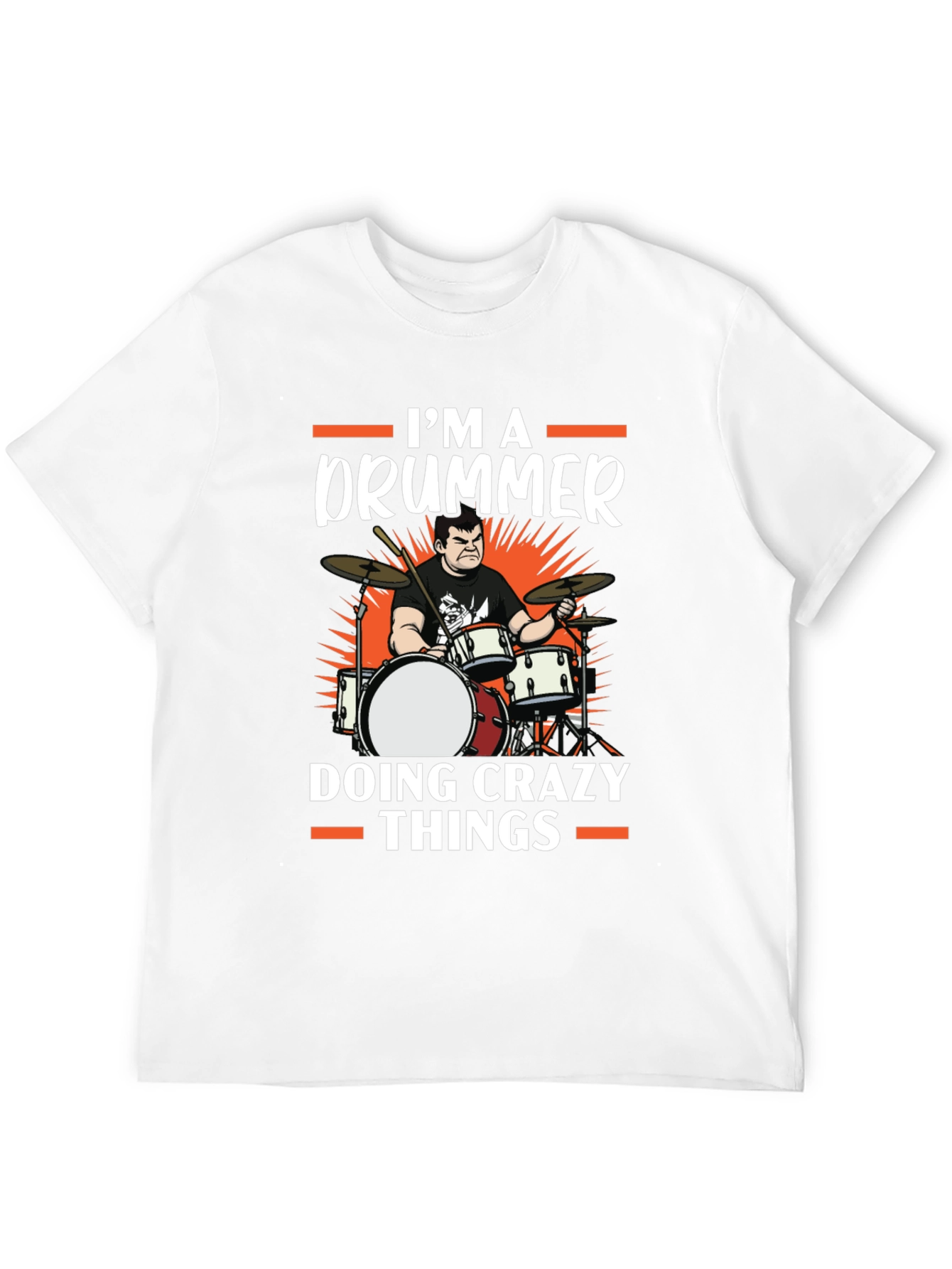 Black I'm A Drummer Doing Crazy Things T-Shirt view 12