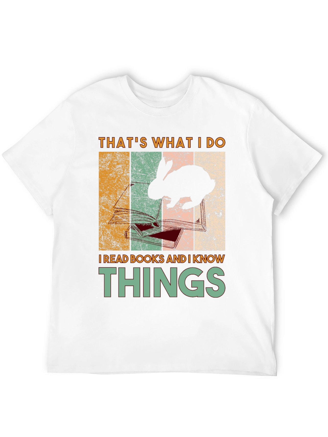 Black That's What I Do I Read Books Rabbit T-Shirt view 12