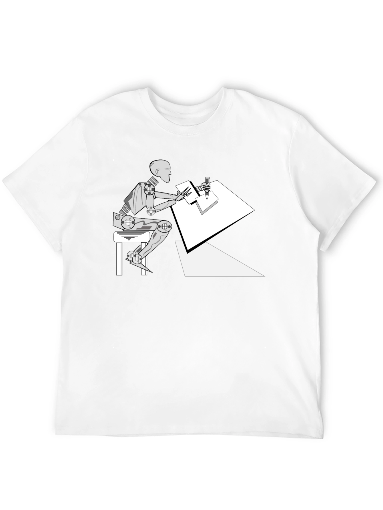 Black Artist Robot Black Tee view 12