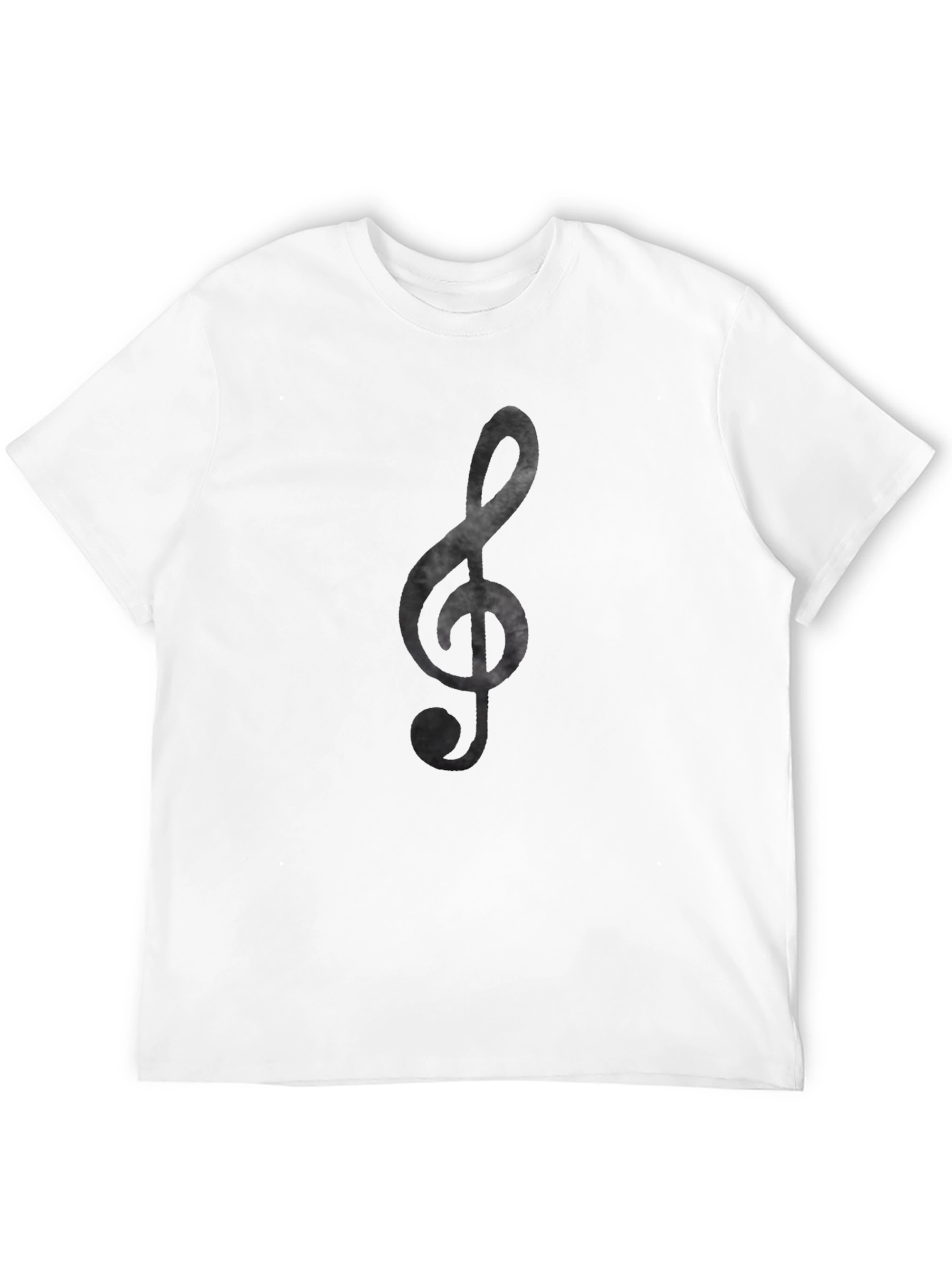 Black Musical Treble Clef Graphic T-Shirt - Black view 12
