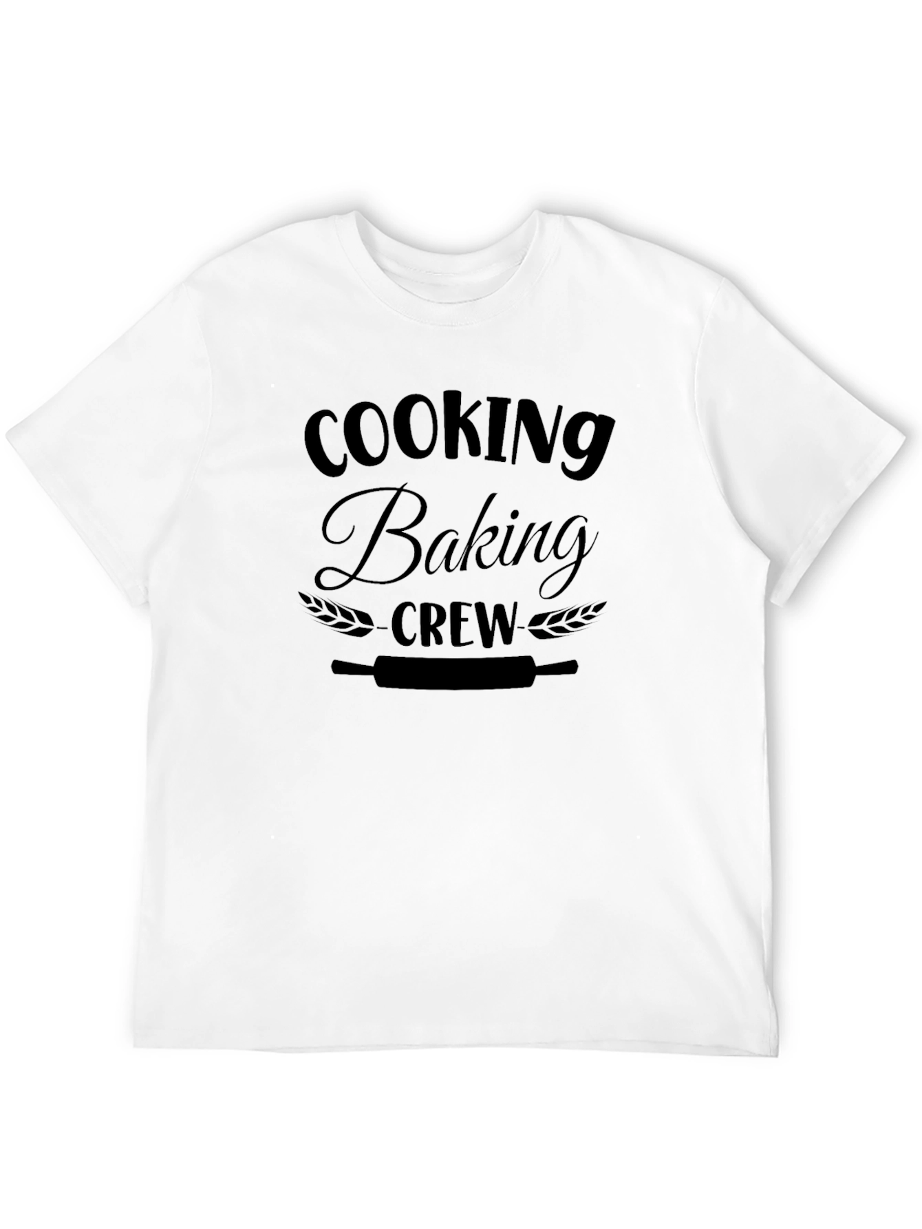 Black Cooking Baking Crew T-Shirt - Black, Unisex view 12