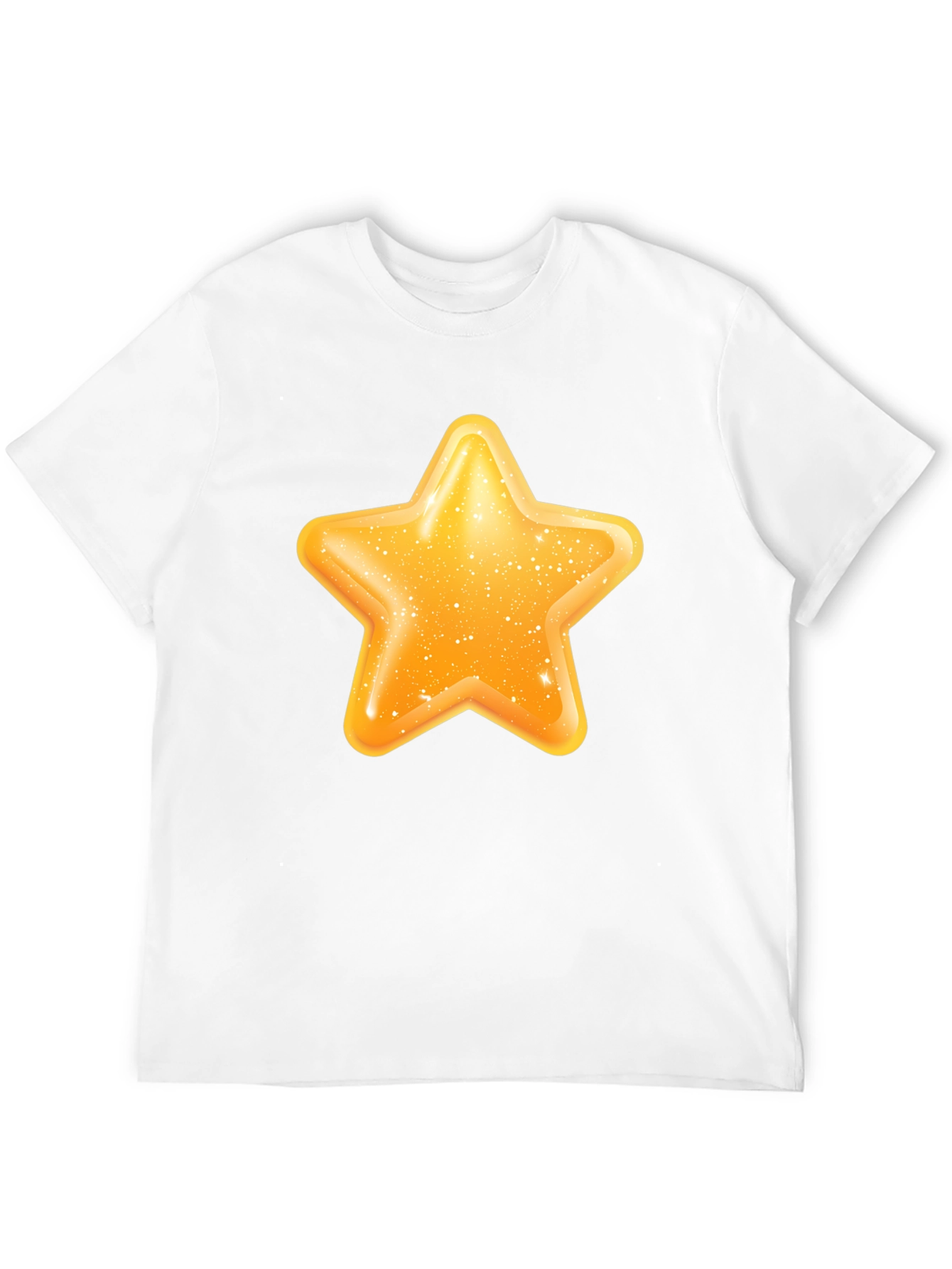 Black Shiny Star Graphic Black T-Shirt view 12