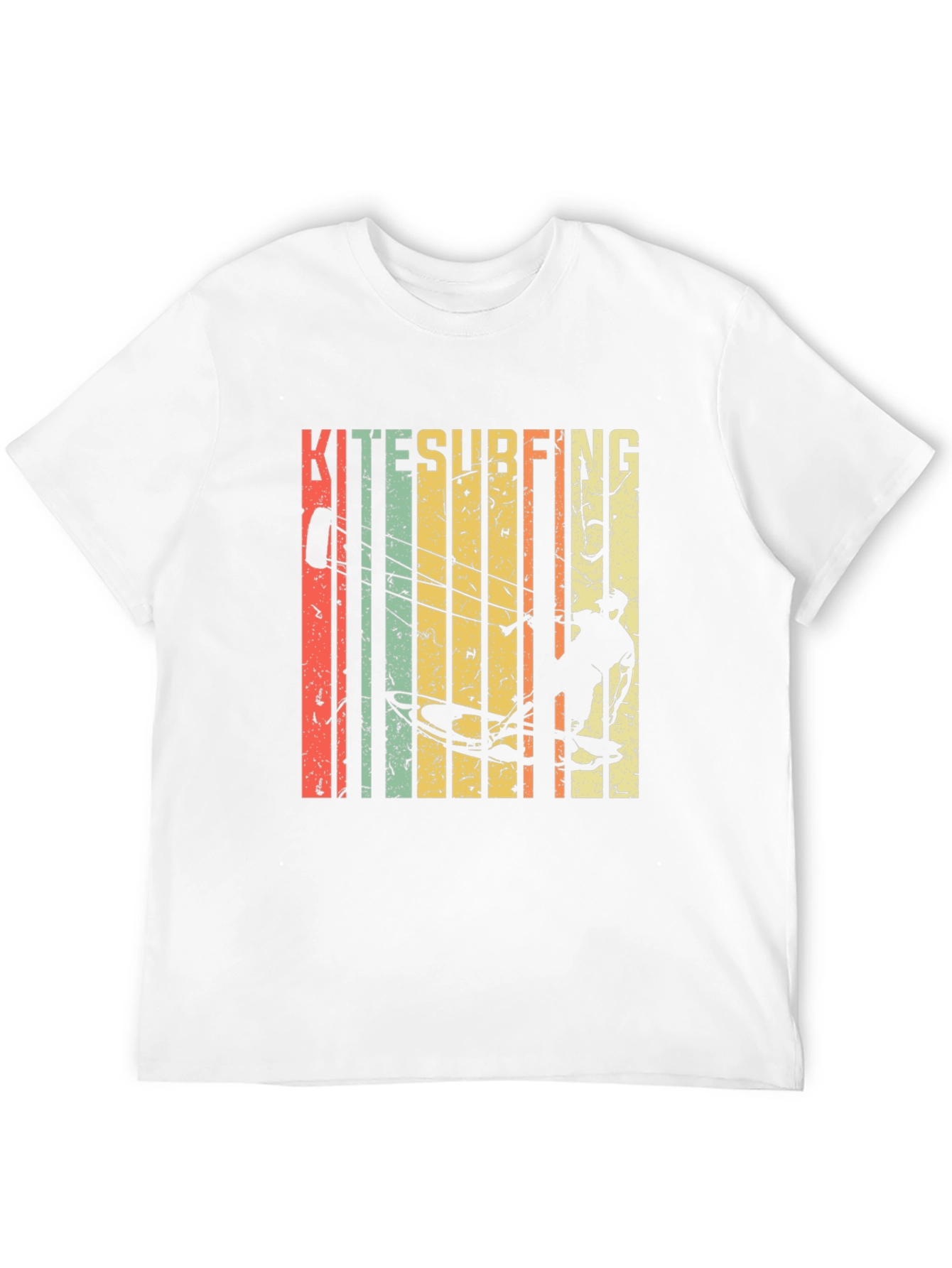 Black Kitesurfing Graphic Tee - Retro Style Surf Shirt view 12