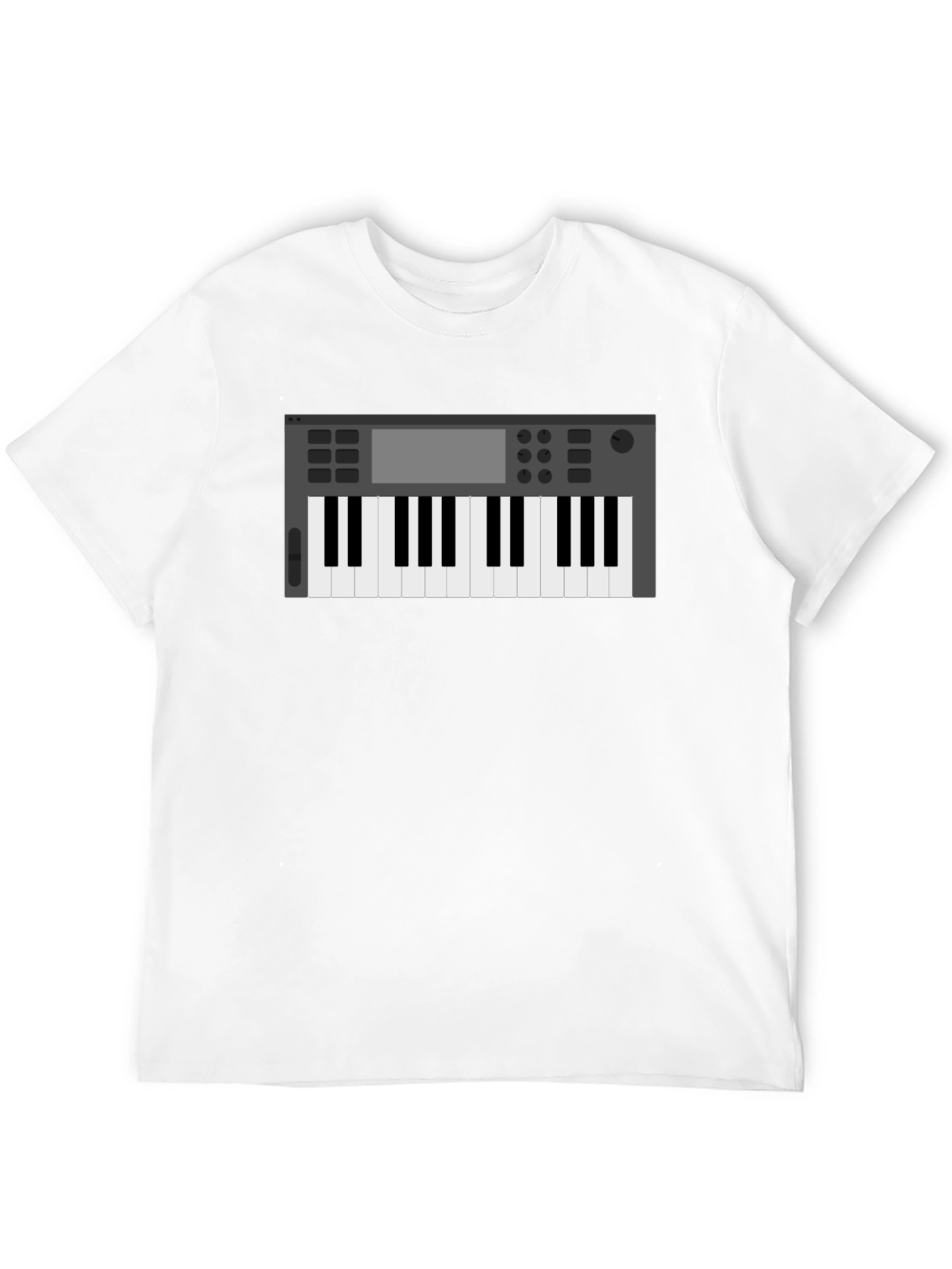 Black Synth Keyboard T-Shirt - Music Producer Tee view 12