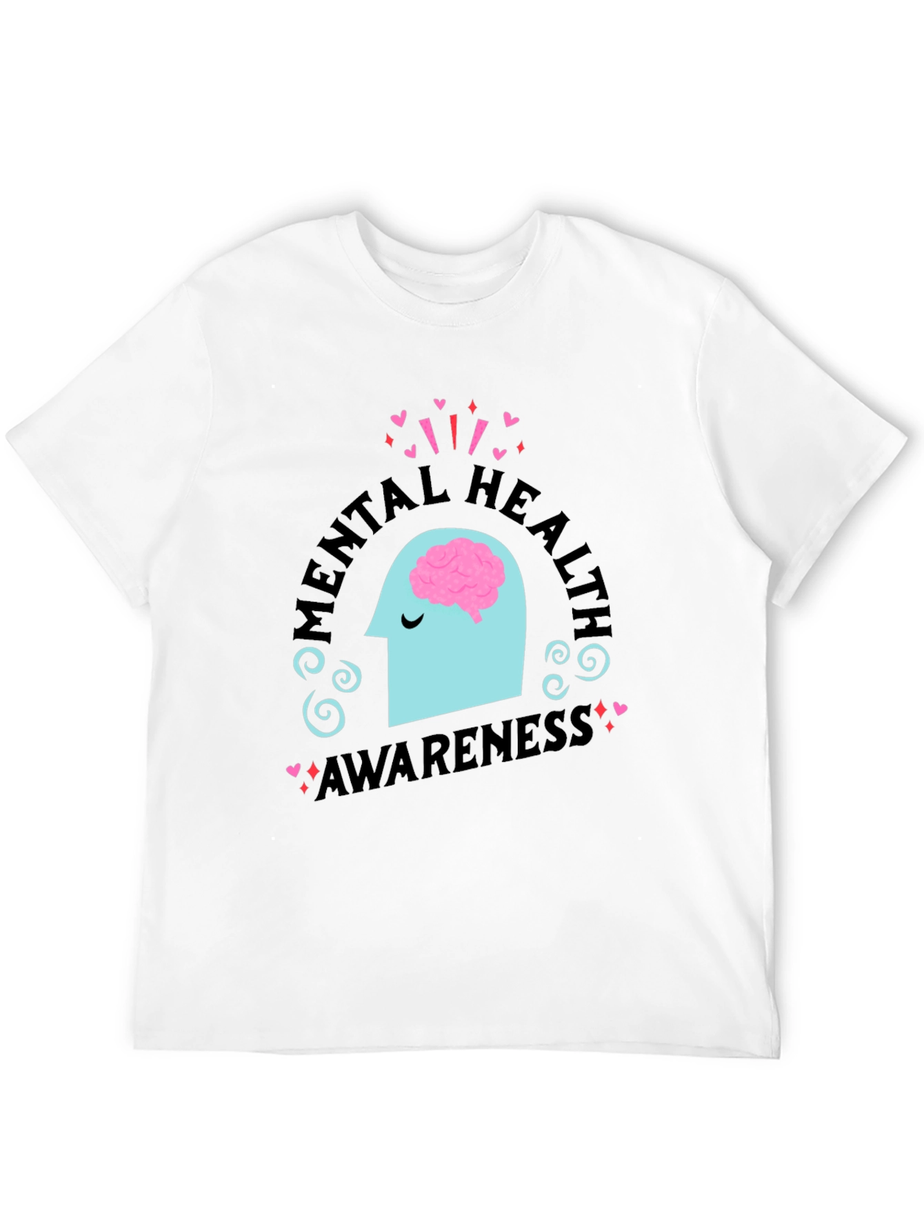 Black Mental Health Awareness Graphic T-Shirt view 12