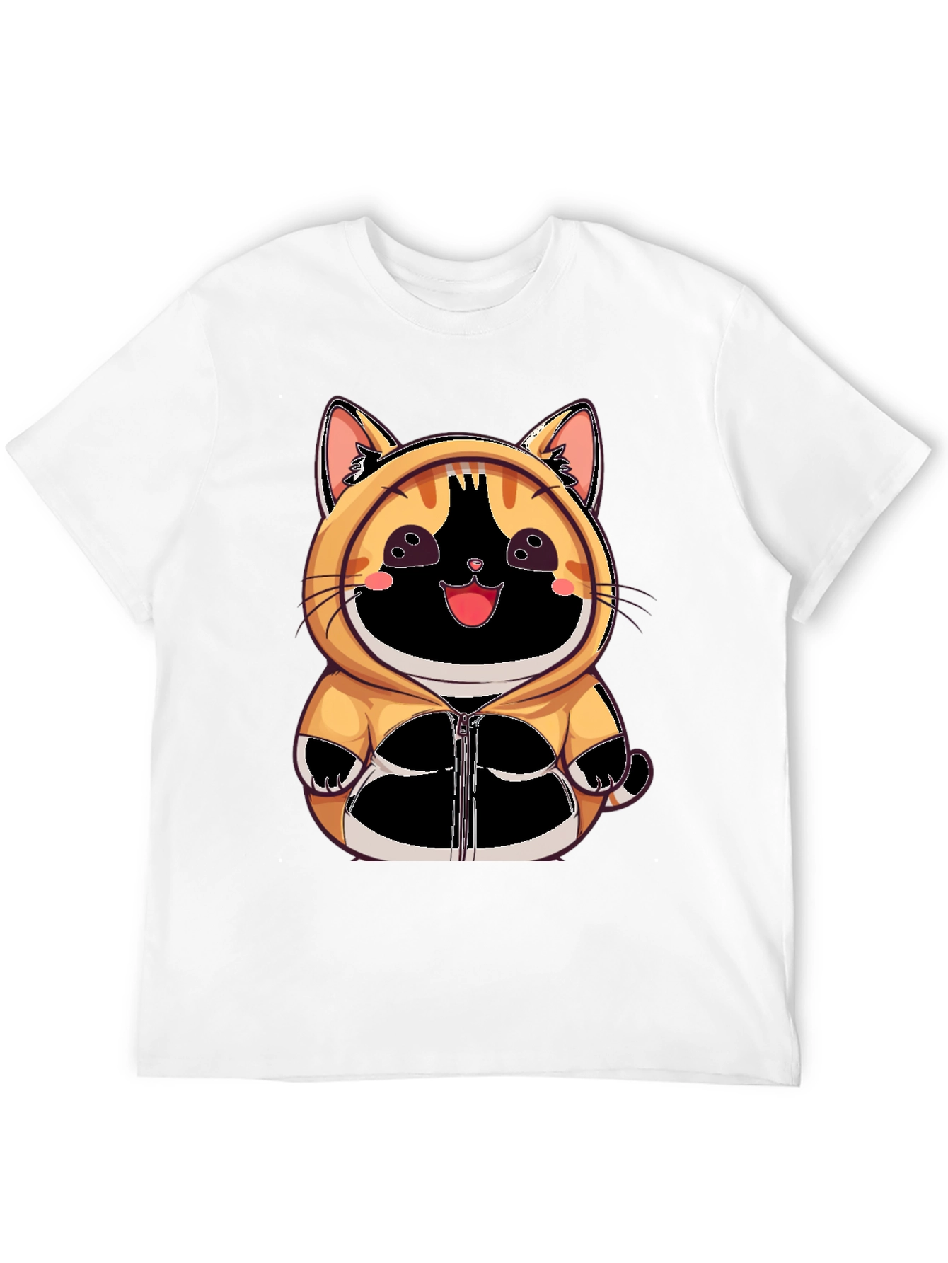 Cute Anime Cat Hoodie T-Shirt - 12