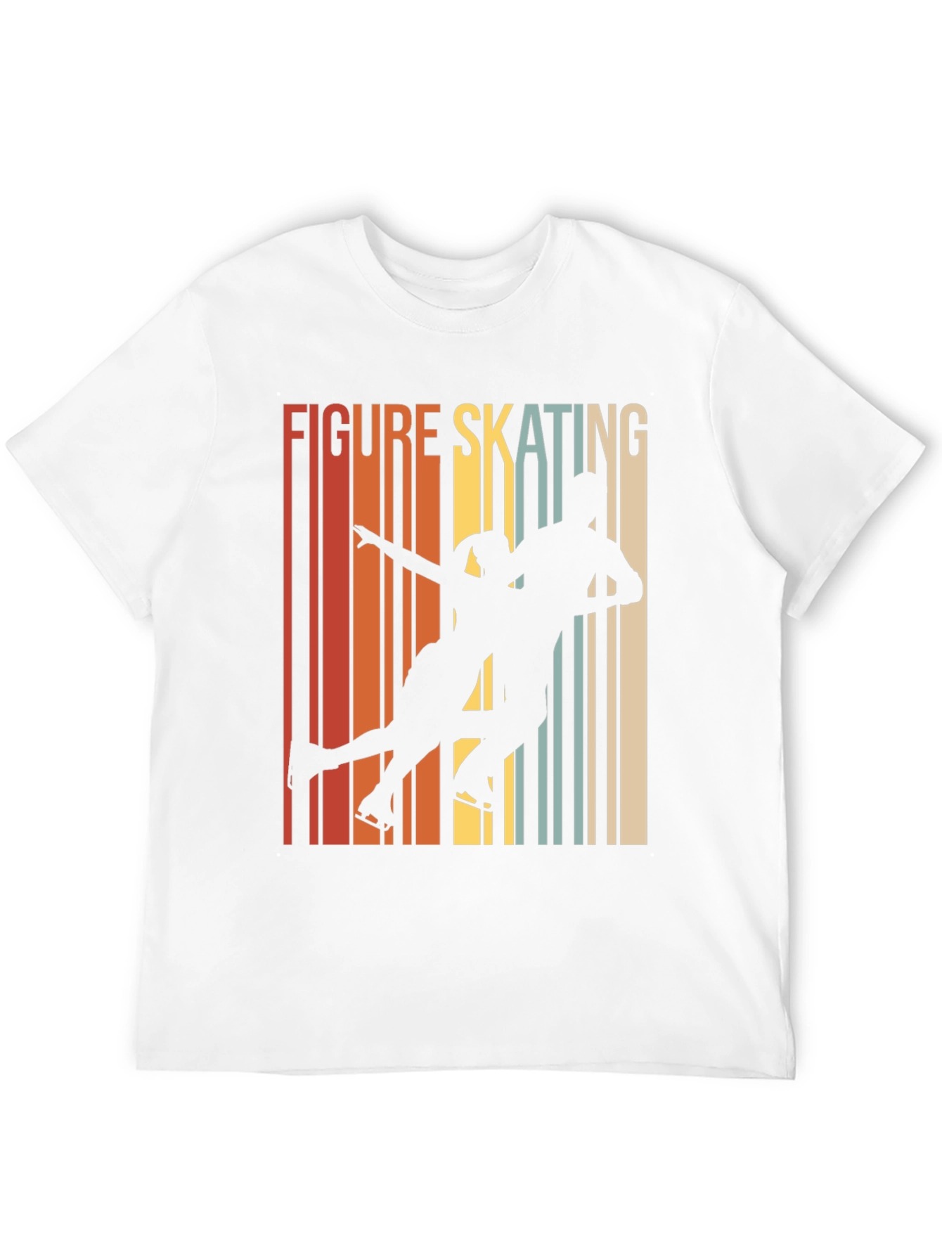 Black Figure Skating Retro T-Shirt view 12