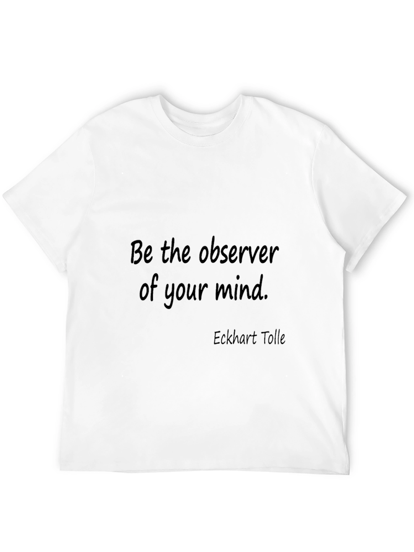 Black Observer Mindset Tee - Eckhart Tolle Inspired Black T-Shirt view 12