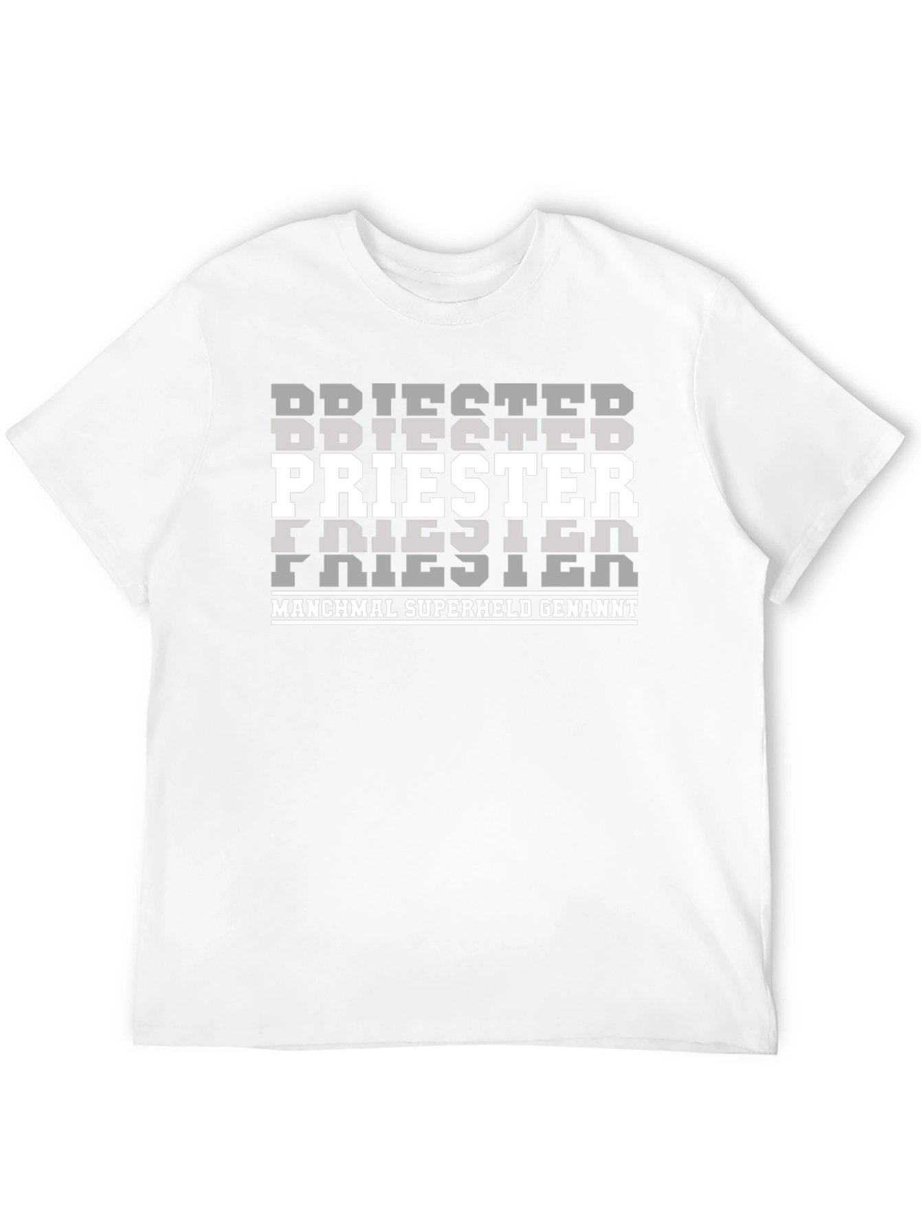 Black Priester Superheld T-Shirt view 12