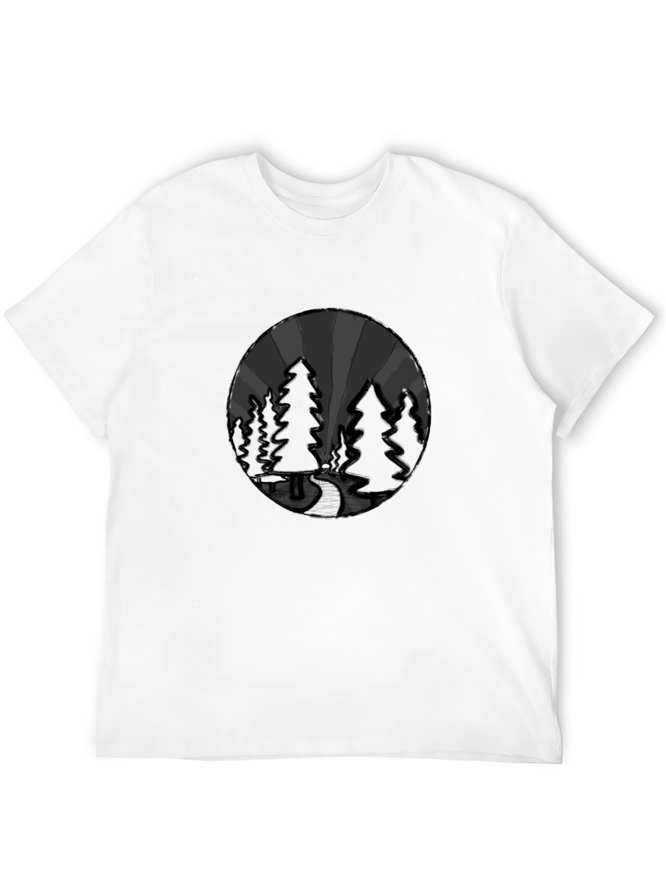 Black Nature Vista Graphic Tee - Soft Cotton Blend view 12
