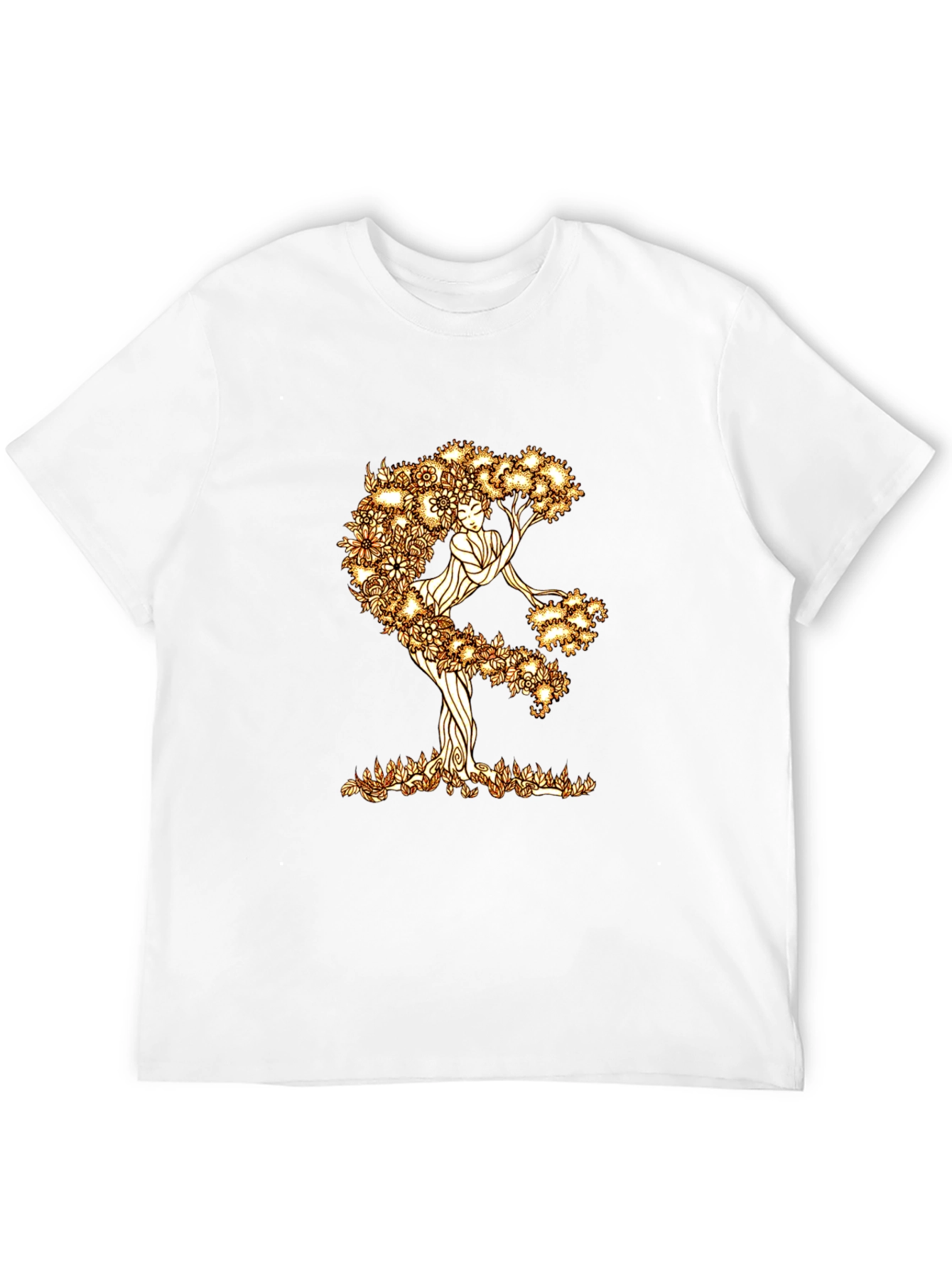 Black Nature Woman Graphic Tee - Black Cotton Blend view 12