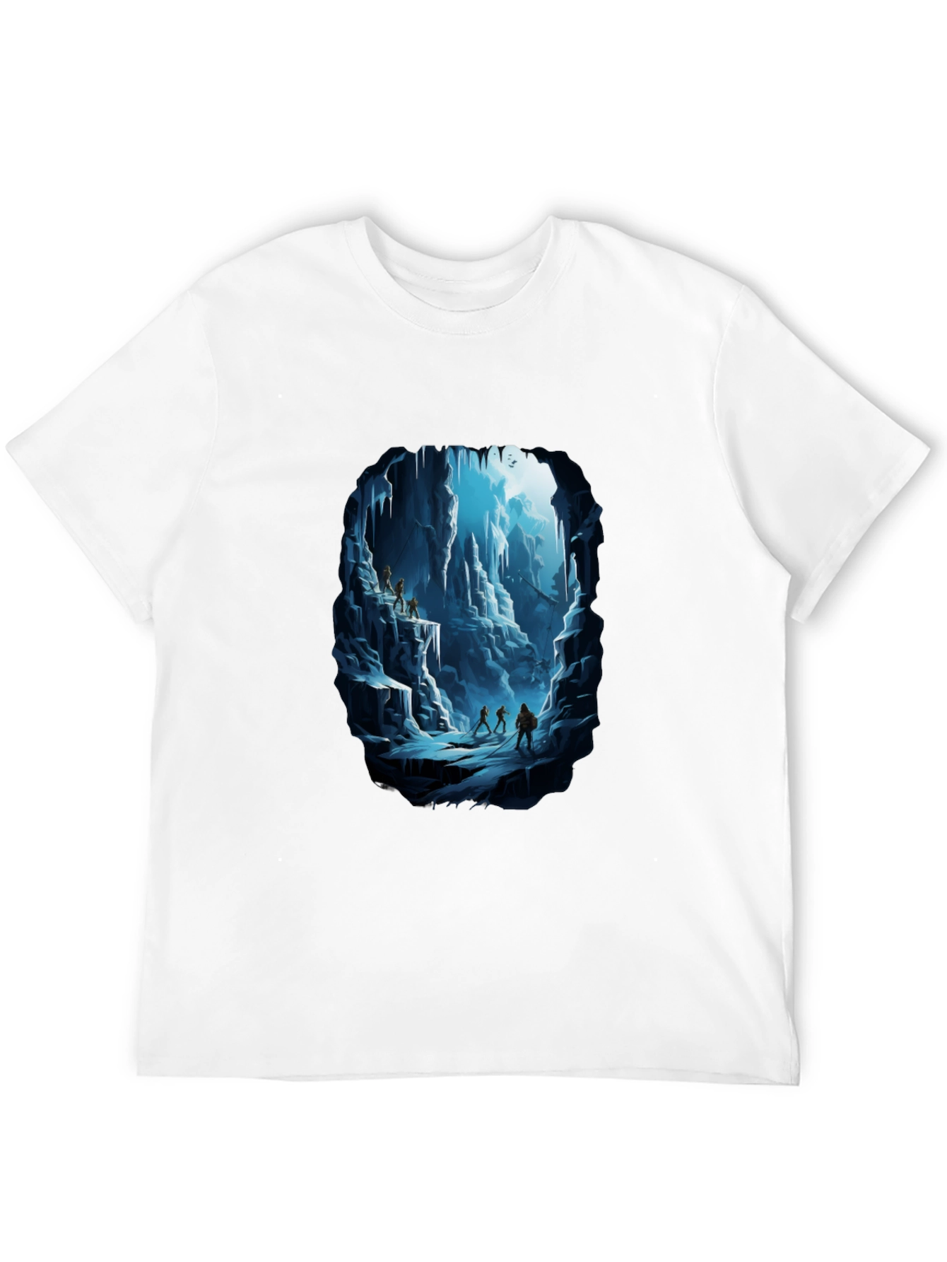 Black Icy Cave Graphic Black T-Shirt view 12