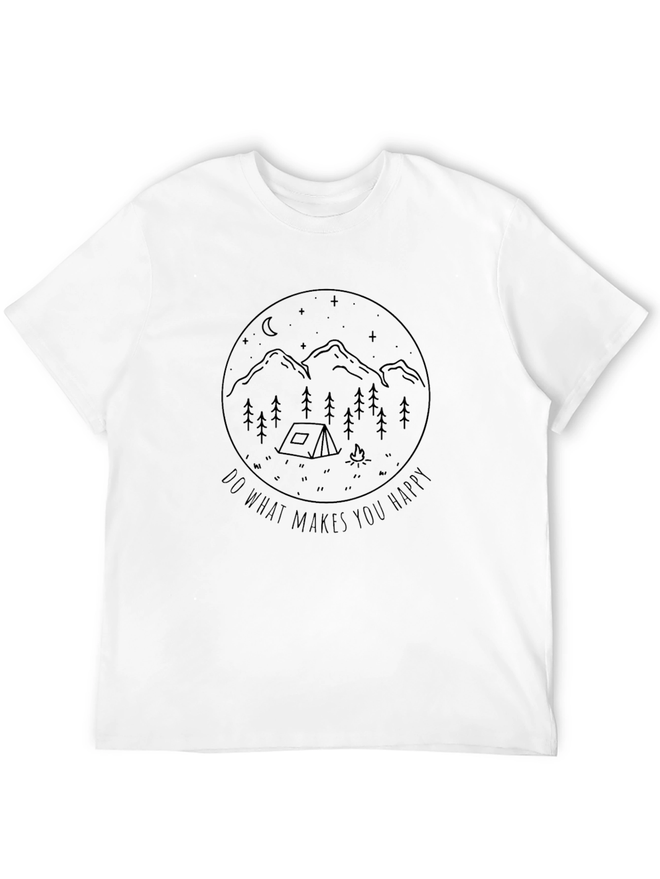 Black Camping Adventure Graphic T-Shirt - Do What Makes You Happy view 12