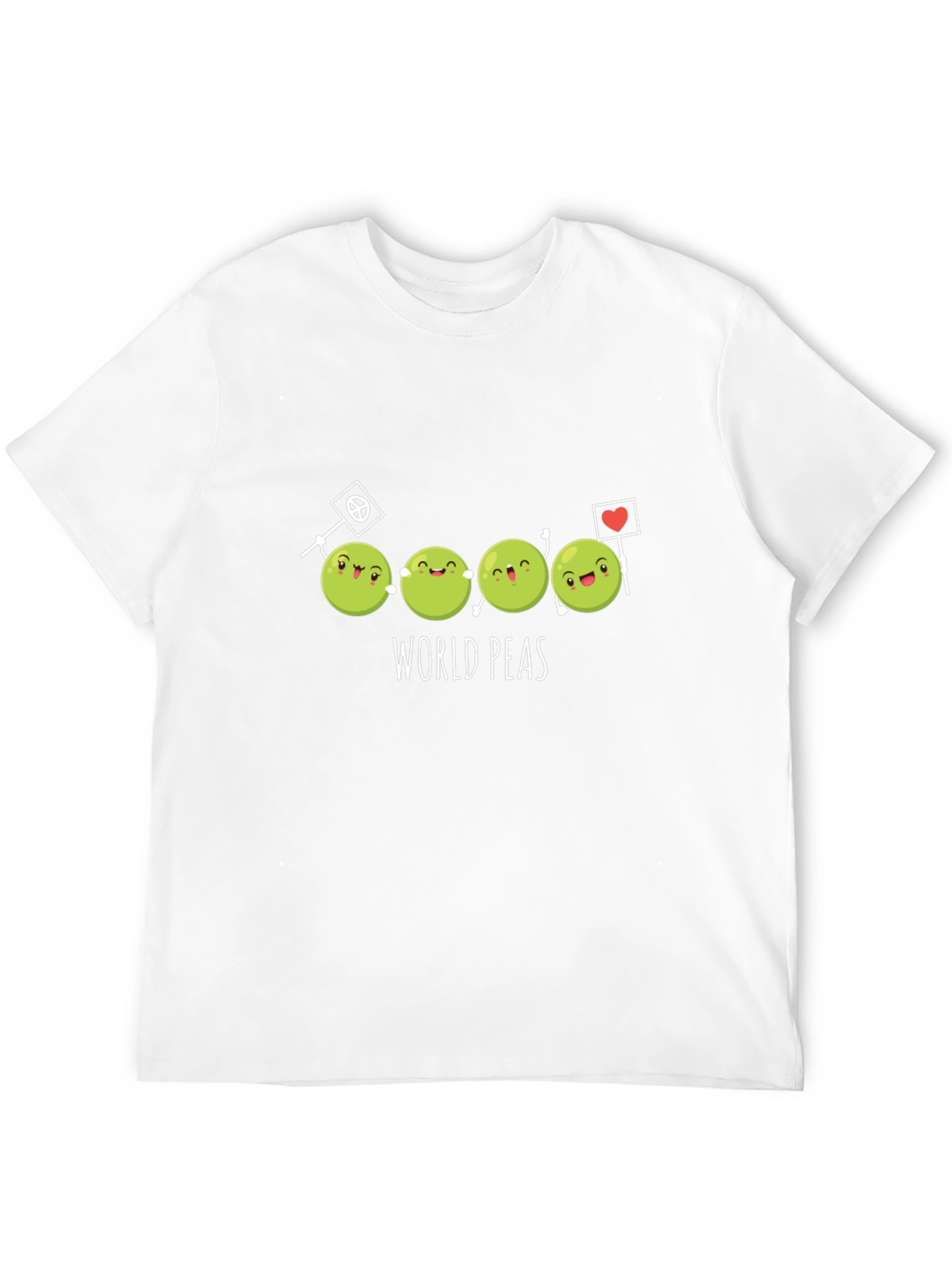 Black World Peas T-Shirt - Funny Cartoon Graphic Tee view 12