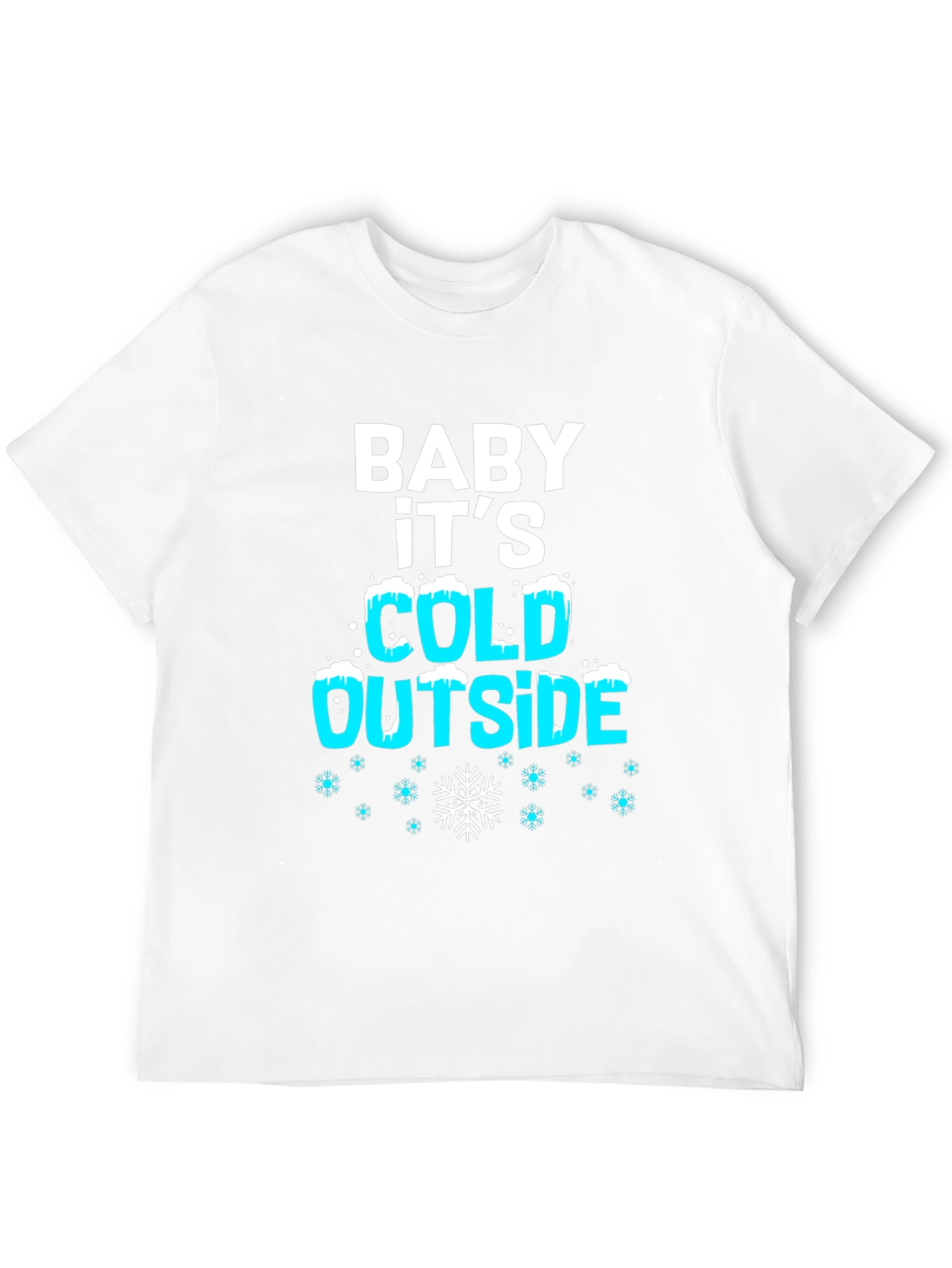 Black Baby It's Cold Outside Holiday T-Shirt view 12