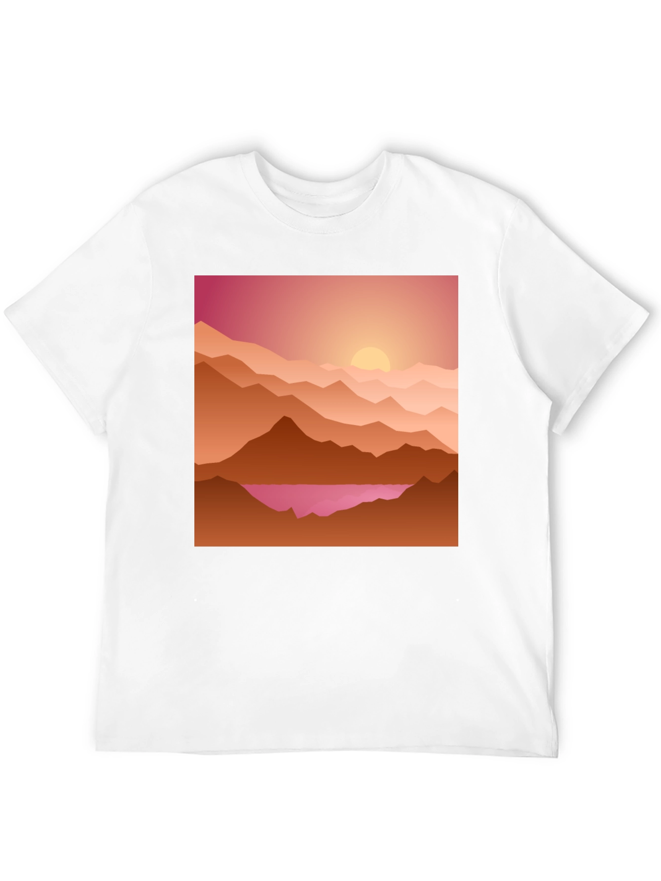 Black Sunset Mountain Graphic Tee - Casual Style view 12