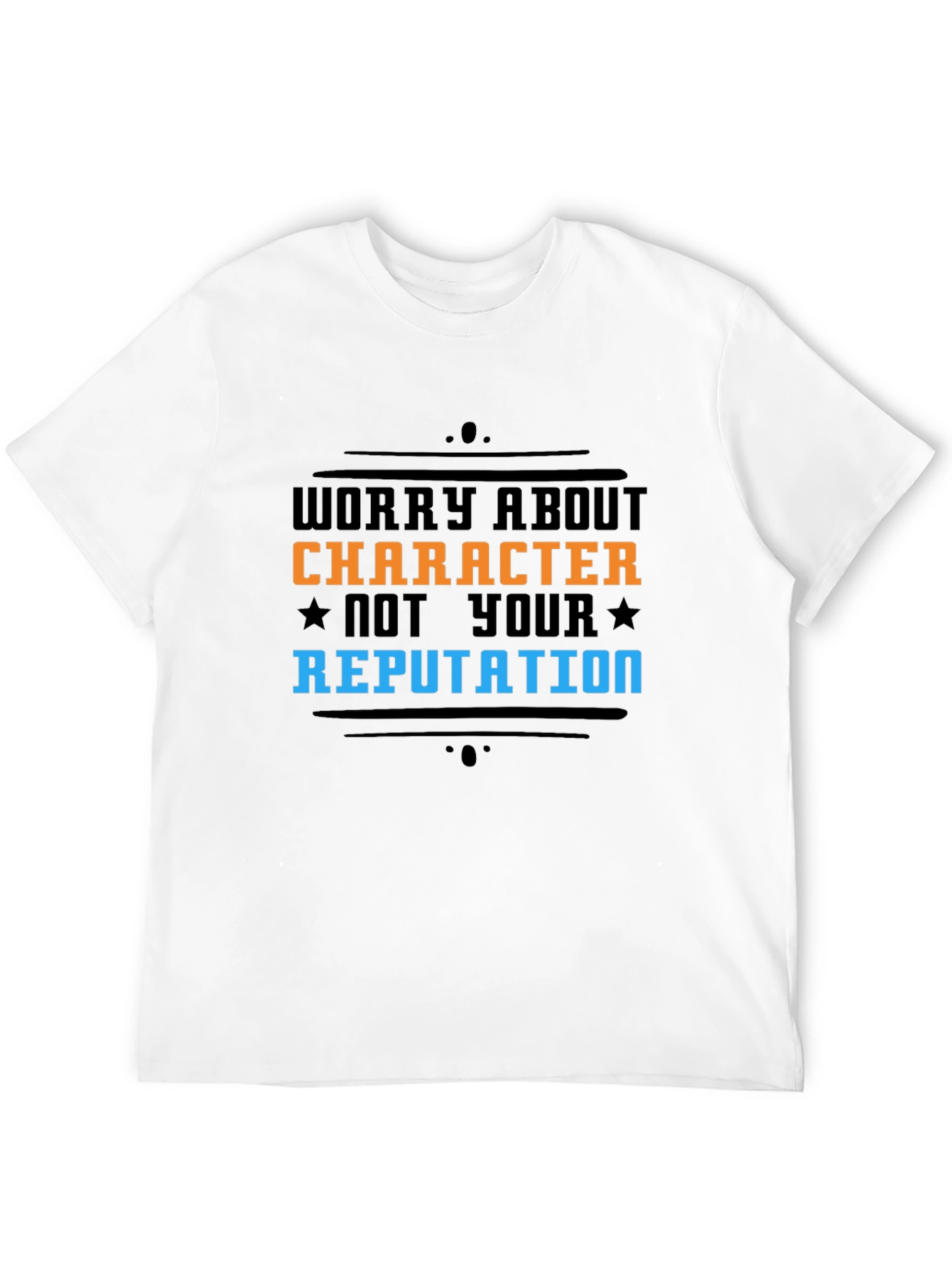 Black Worry About Character T-Shirt view 12