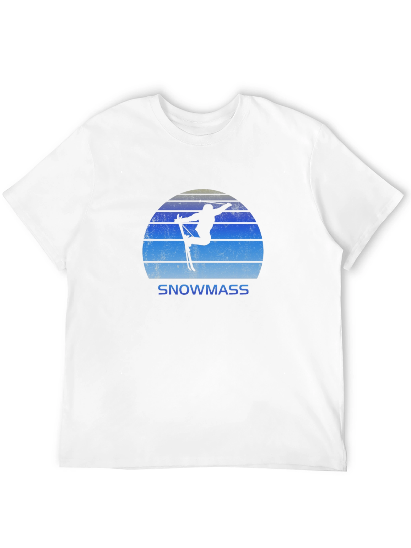 Black Snowmass Skiing Retro T-Shirt view 12
