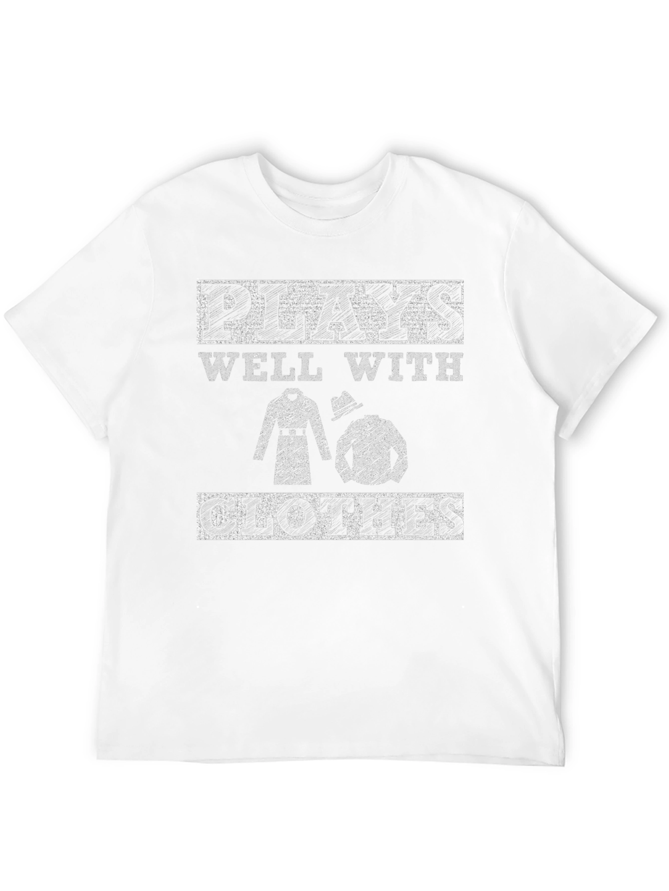 Black Plays Well With Clothes Graphic Novelty Tee view 12