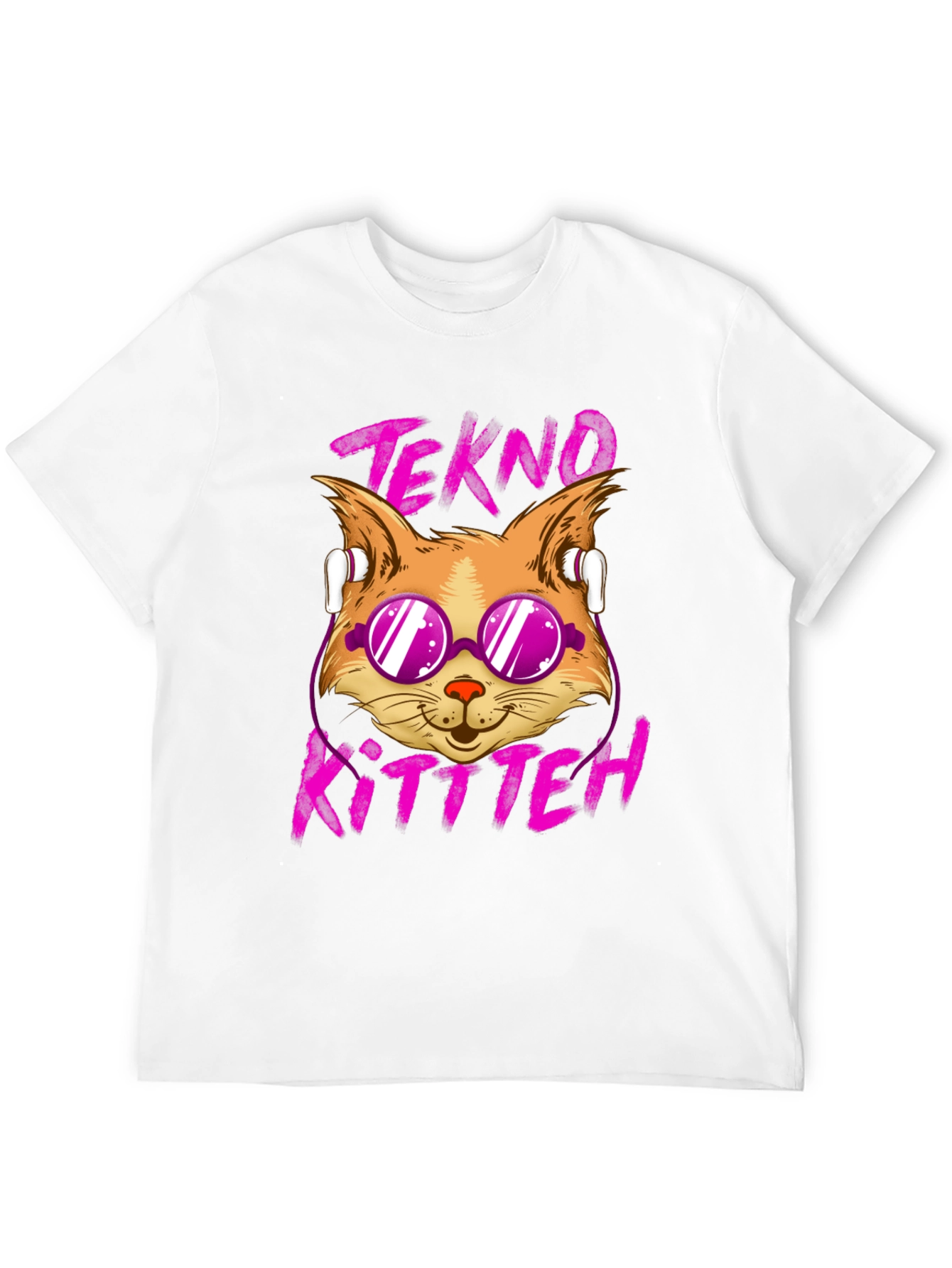 Black Tekno Kitten Graphic Tee - Cool Cat Design view 12