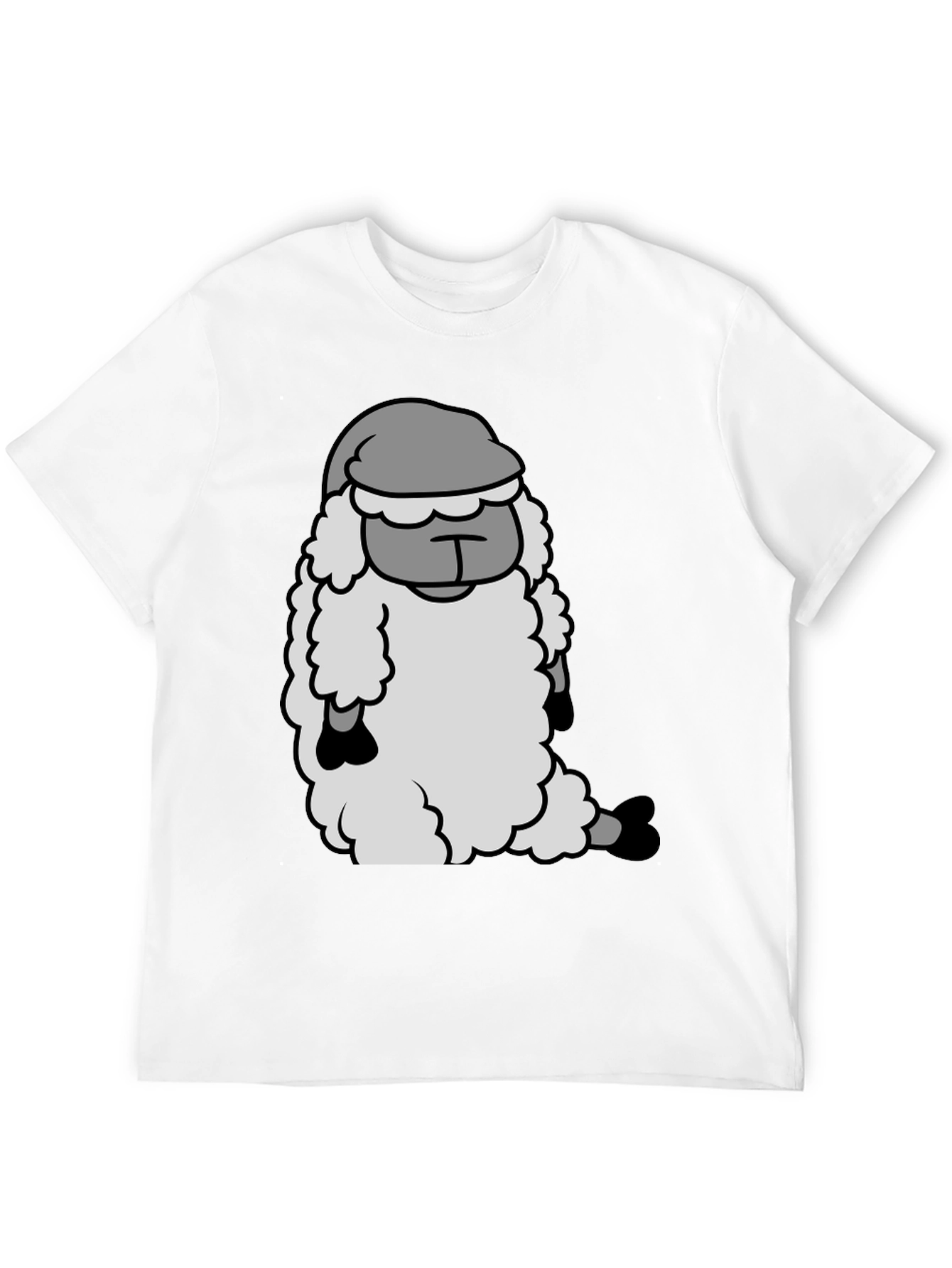 Black Sleepy Sheep Graphic Tee - Soft Cotton Comfort view 12