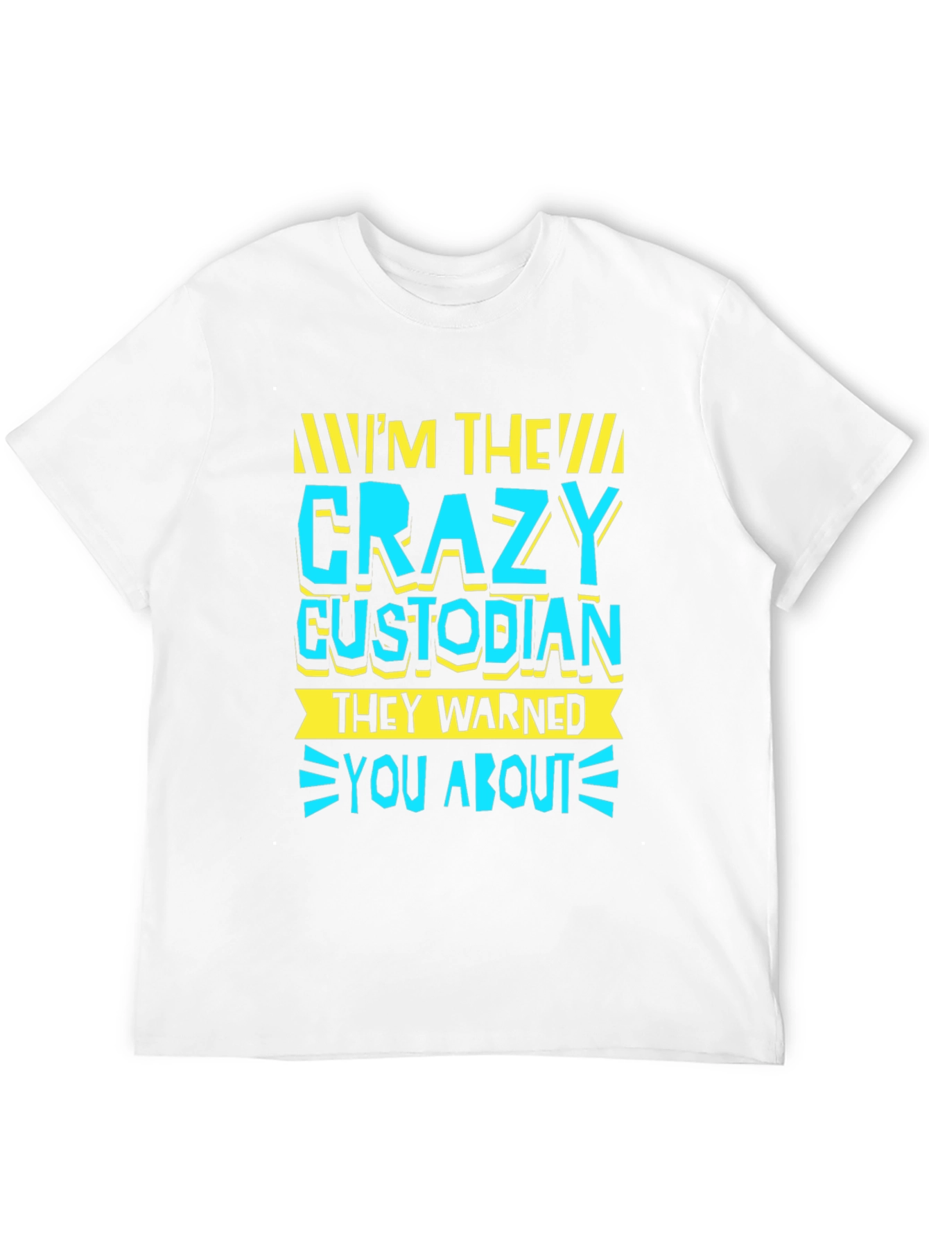 Black Crazy Custodian T-Shirt - Funny Novelty Tee view 12
