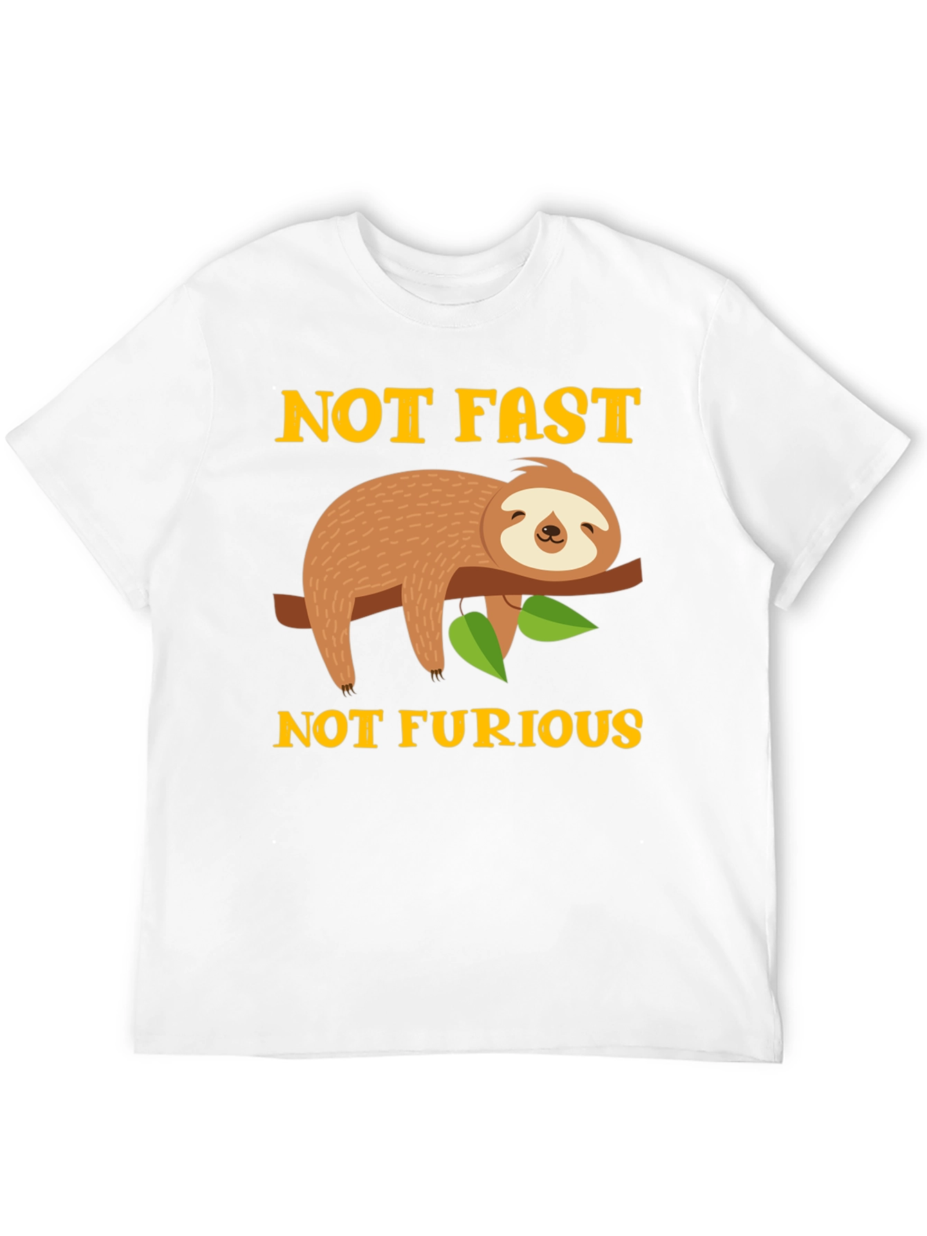Black Not Fast Not Furious Sloth Graphic Tee view 12