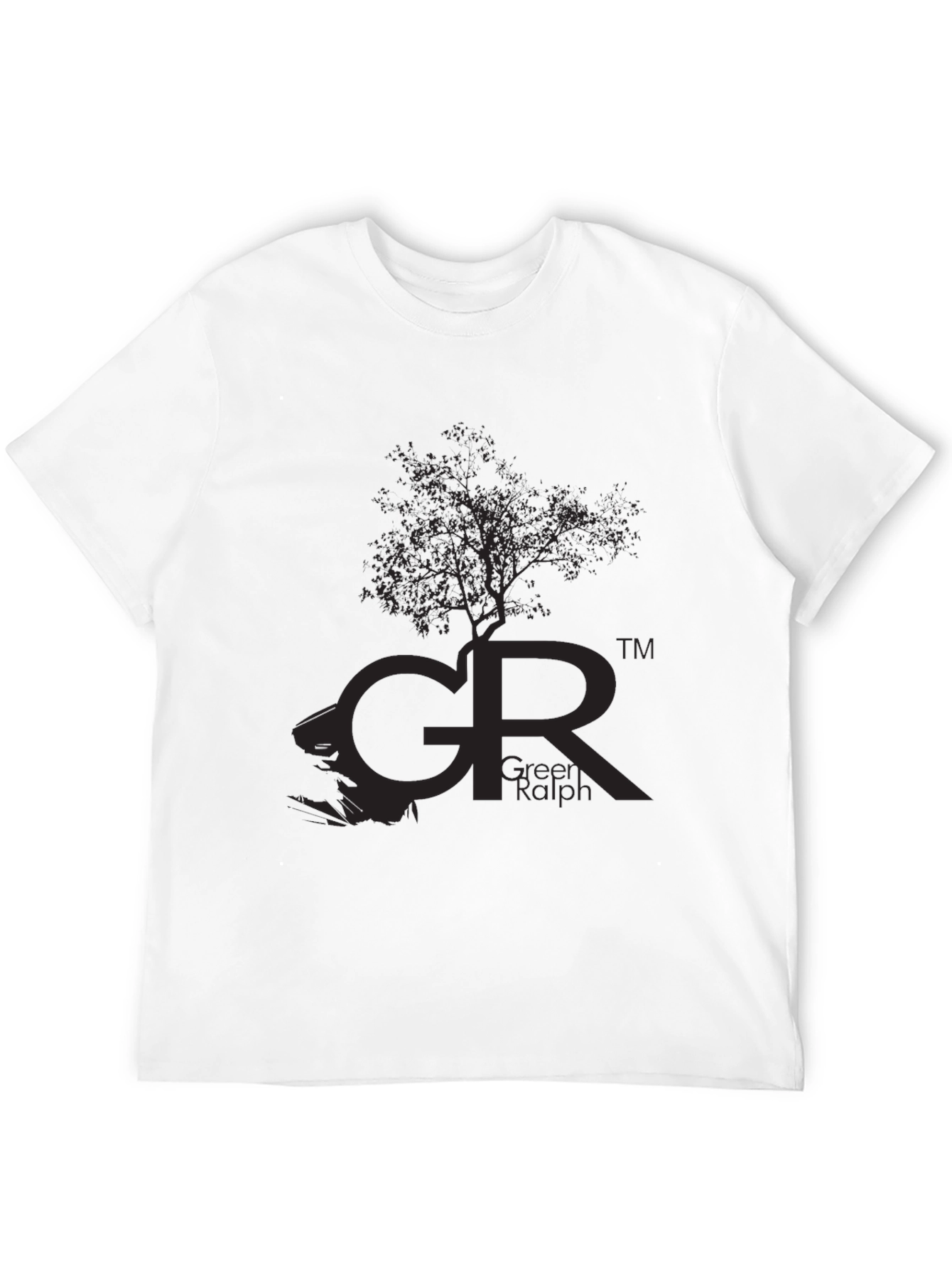 Black Men's Black Graphic T-Shirt - Green Ralph Tree view 12