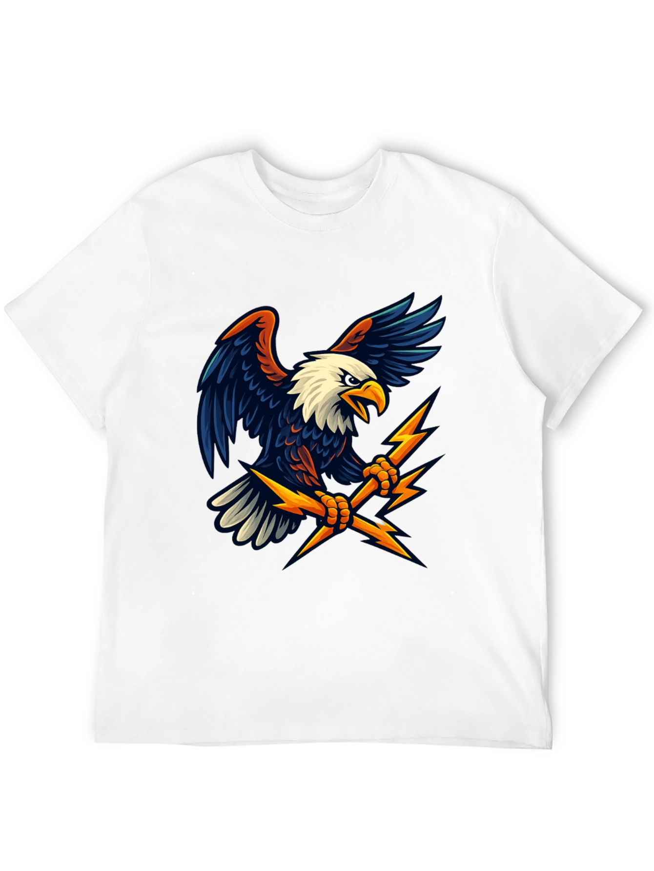 Black Eagle Lightning Bolt Graphic T-Shirt view 12