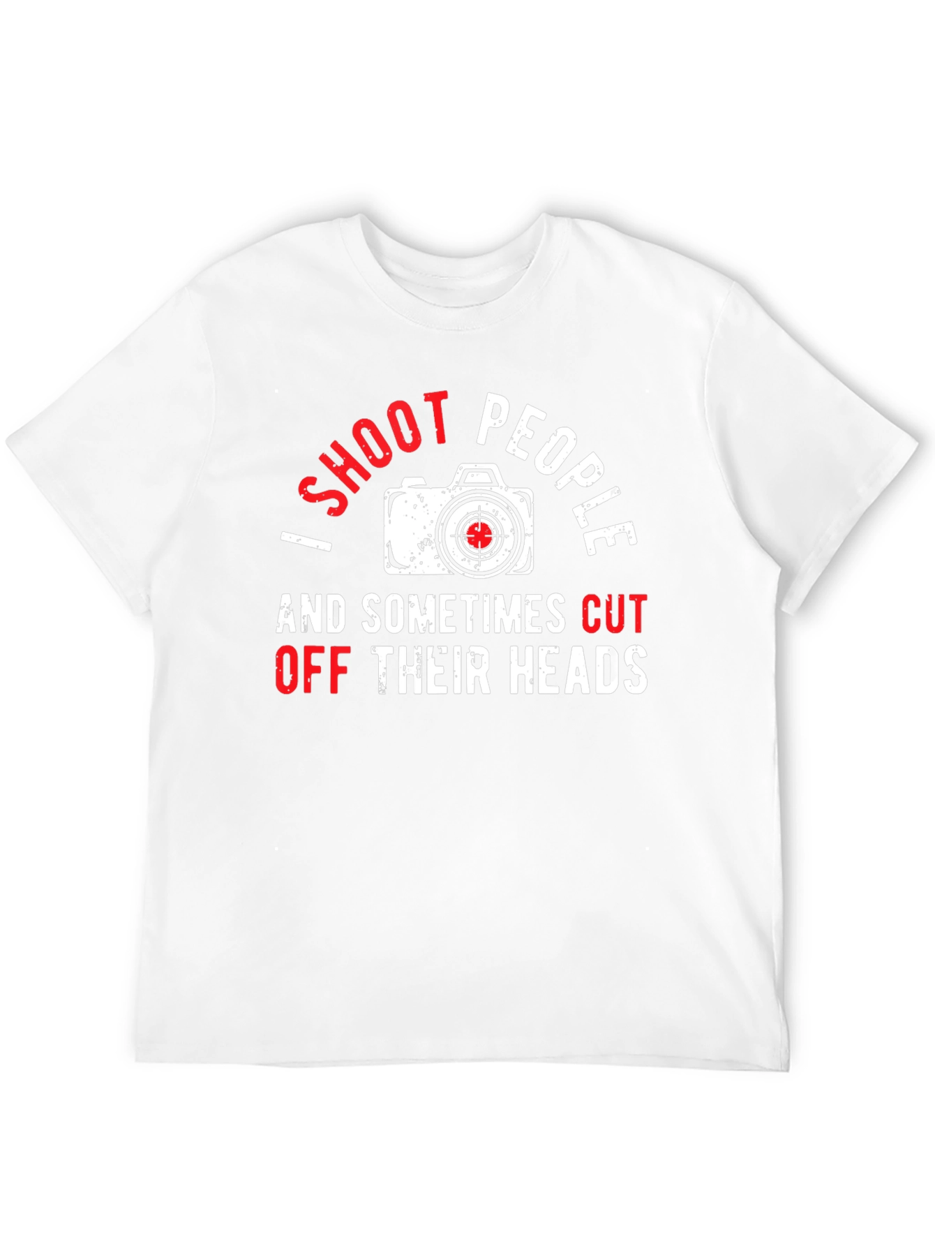 Black I Shoot People Funny Photography T-Shirt view 12