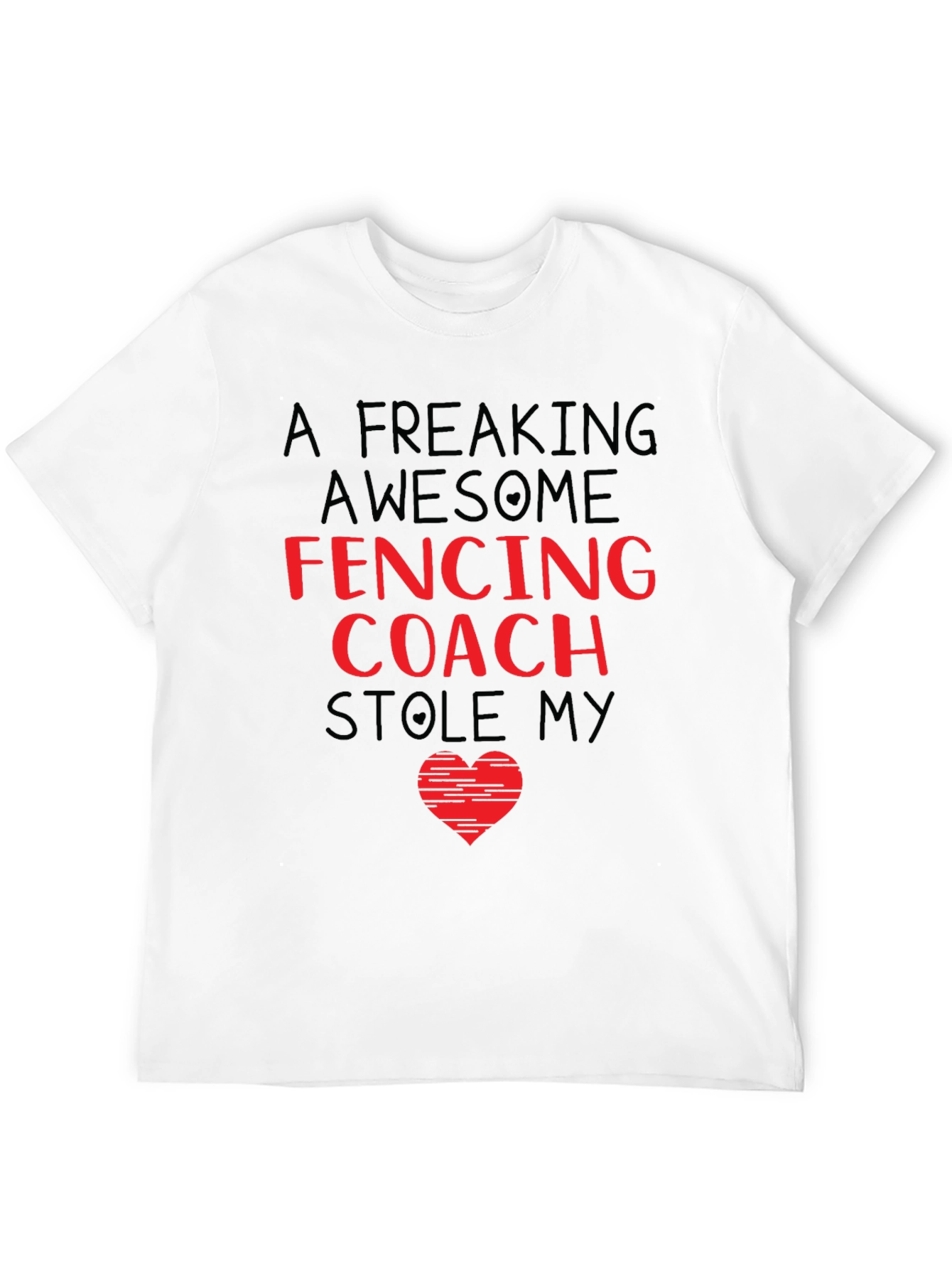 Black Fencing Coach Stole My Heart T-Shirt view 12