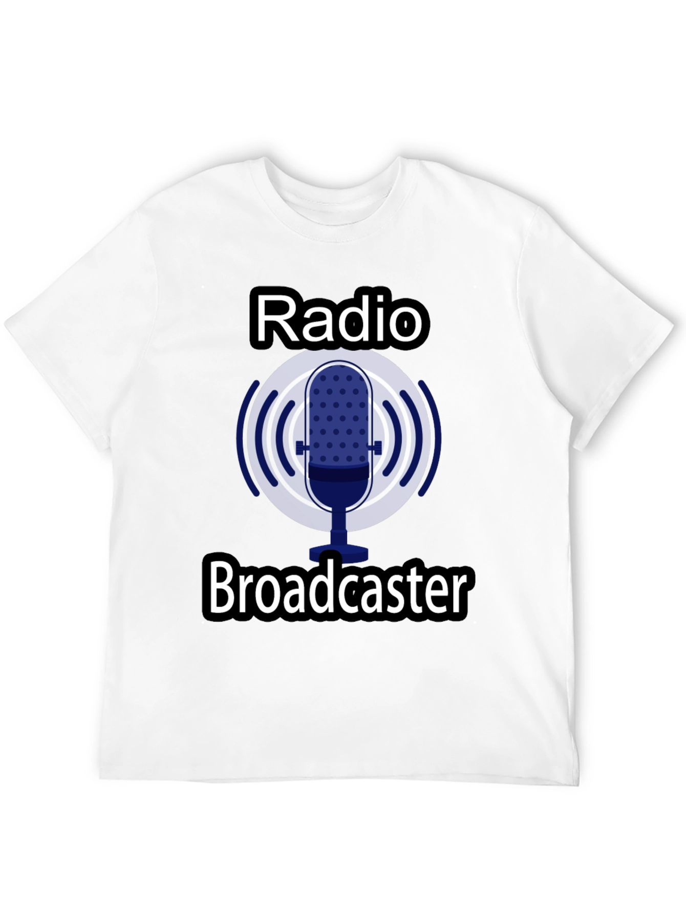 Black Radio Broadcaster Graphic T-Shirt - Black view 12