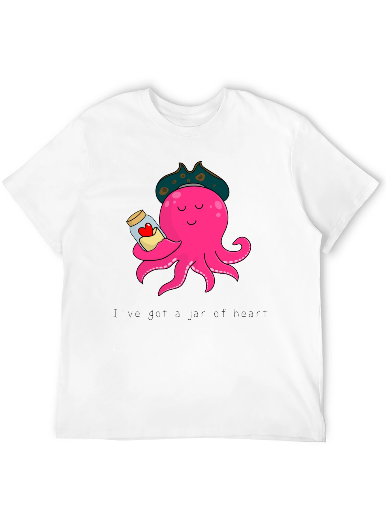 Black Pirate Octopus 'Jar of Hearts' T-Shirt view 12