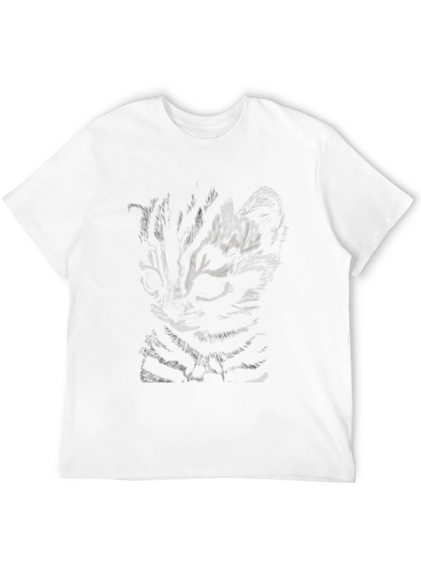 Black Kitten Sketch Graphic Tee - Soft Cotton Blend view 12