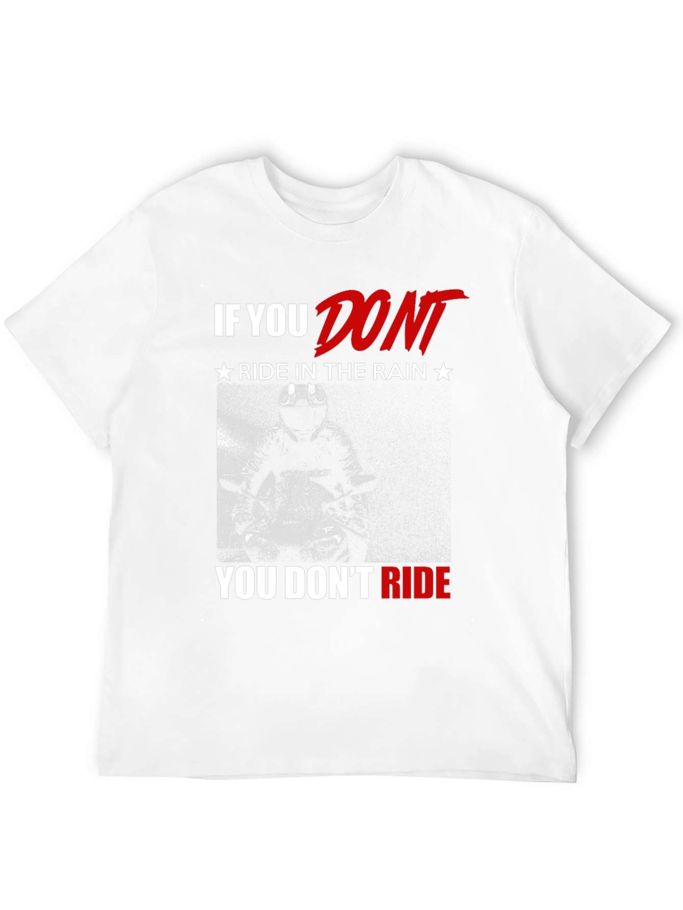 Black Riding in the Rain T-Shirt - Motorcycle Biker Tee view 12