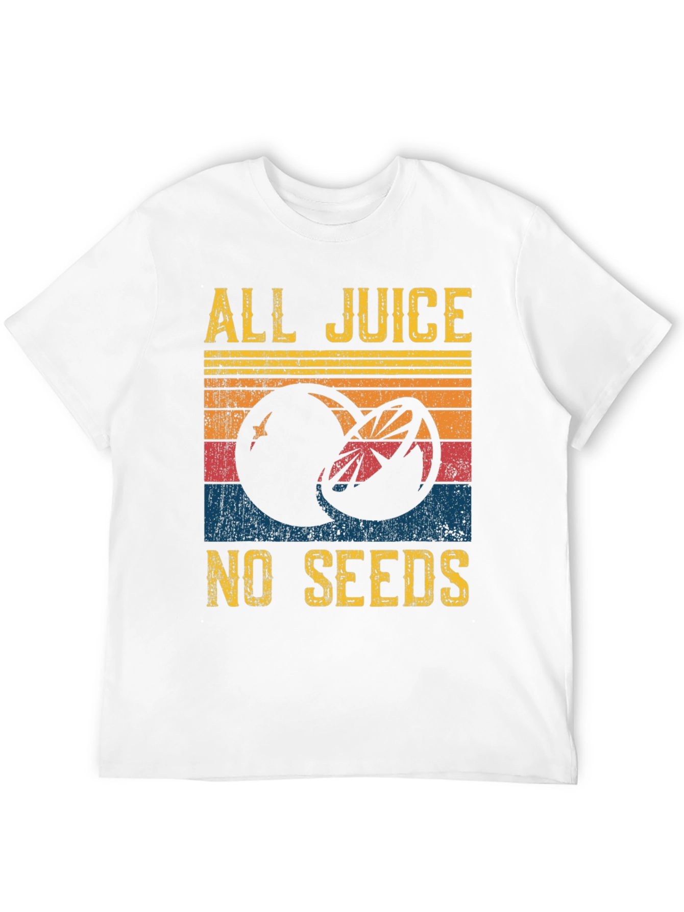 Black All Juice No Seeds Graphic Tee - Retro Fruit Design view 12