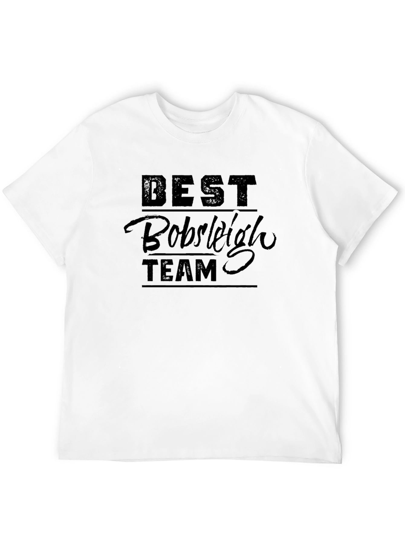 Best Bobsleigh Team T-Shirt - Black Crew Neck Tee - 12