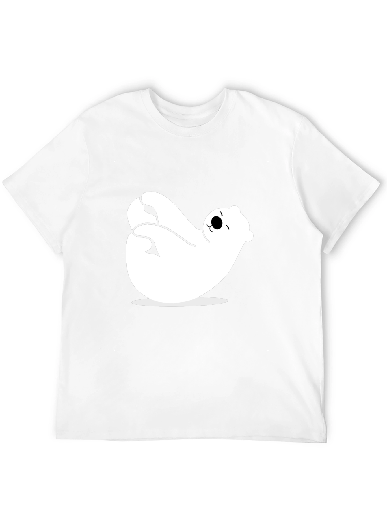 Black Relaxing Polar Bear Black Graphic Tee view 12