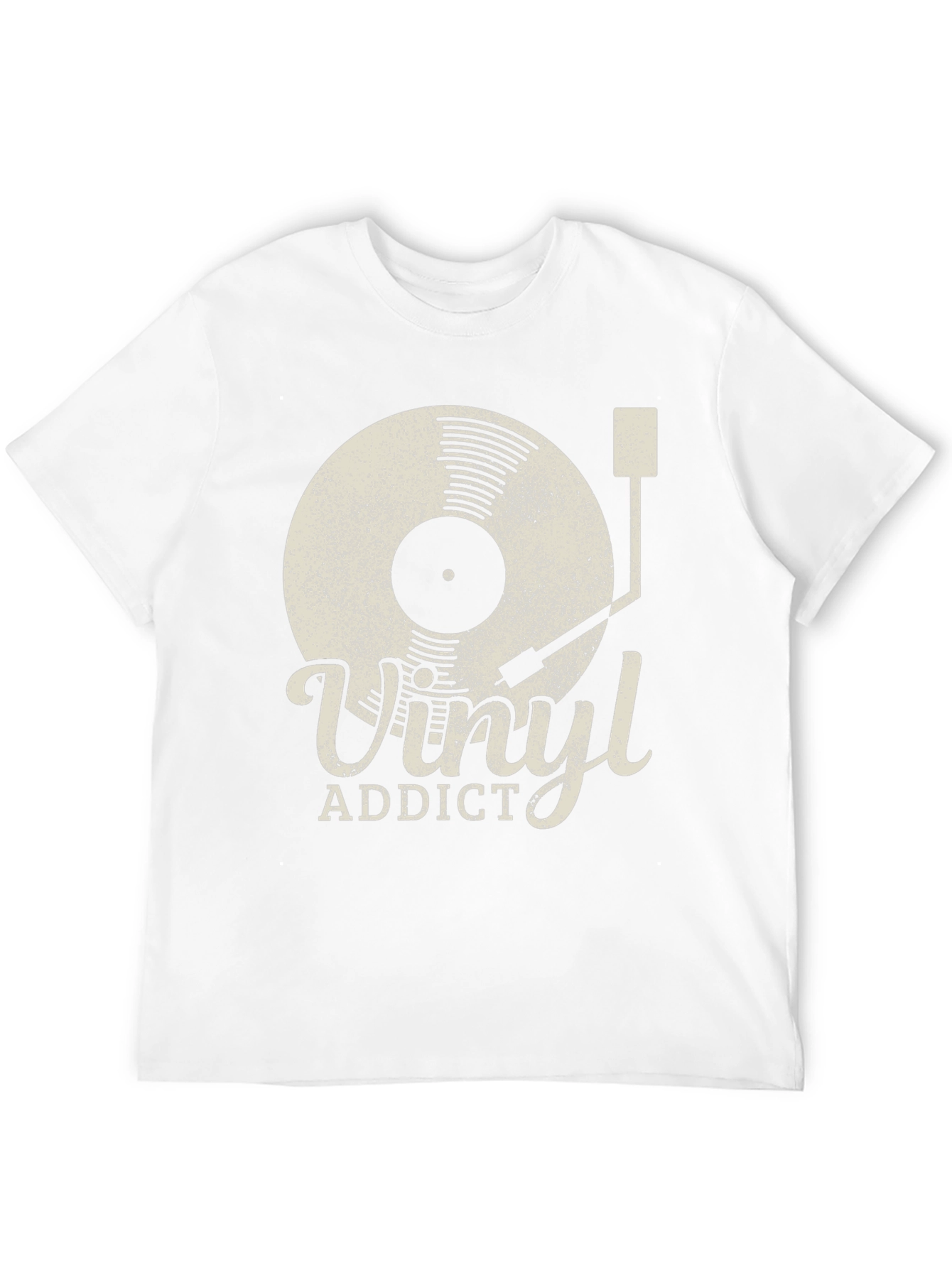 Black Vinyl Addict T-Shirt Retro Style Music Lover Tee view 12