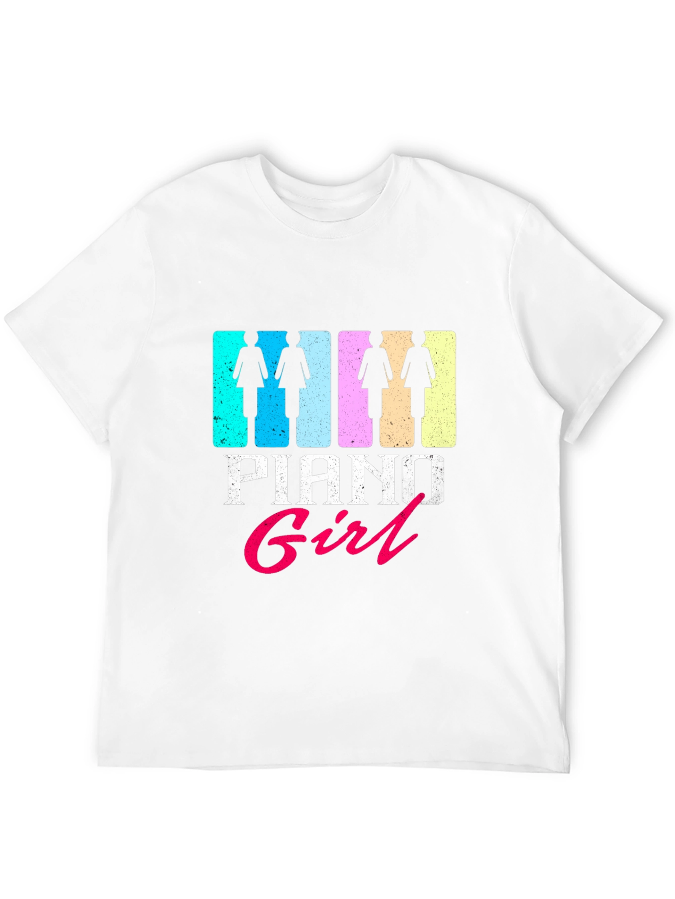 Black Piano Girl Graphic T-Shirt - Trendy Music Lover Tee view 12