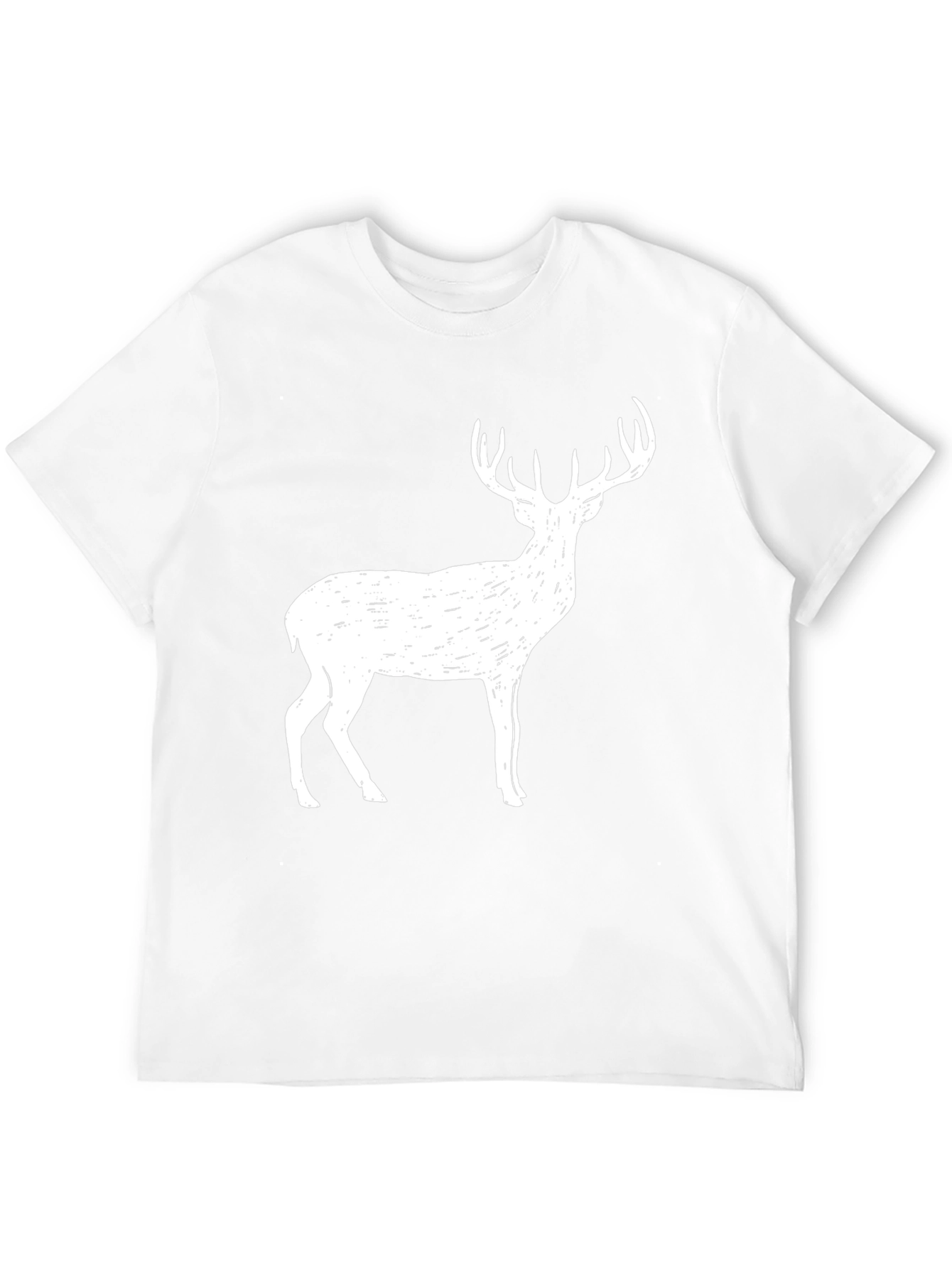 Black Men's Deer Graphic Tee - Black Casual Shirt view 12