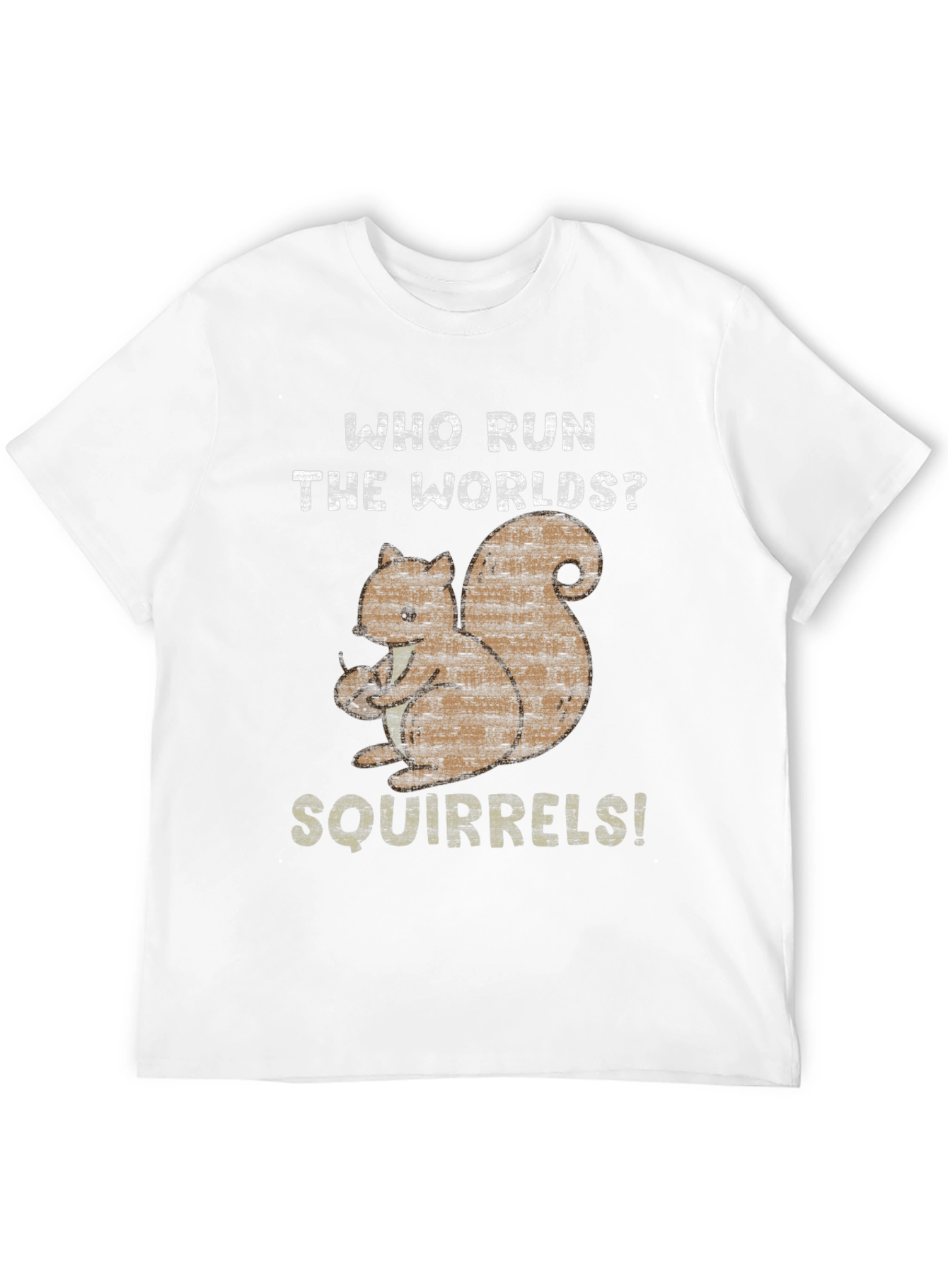 Black Who Run The Worlds? Squirrels! Black Cotton T-Shirt view 12