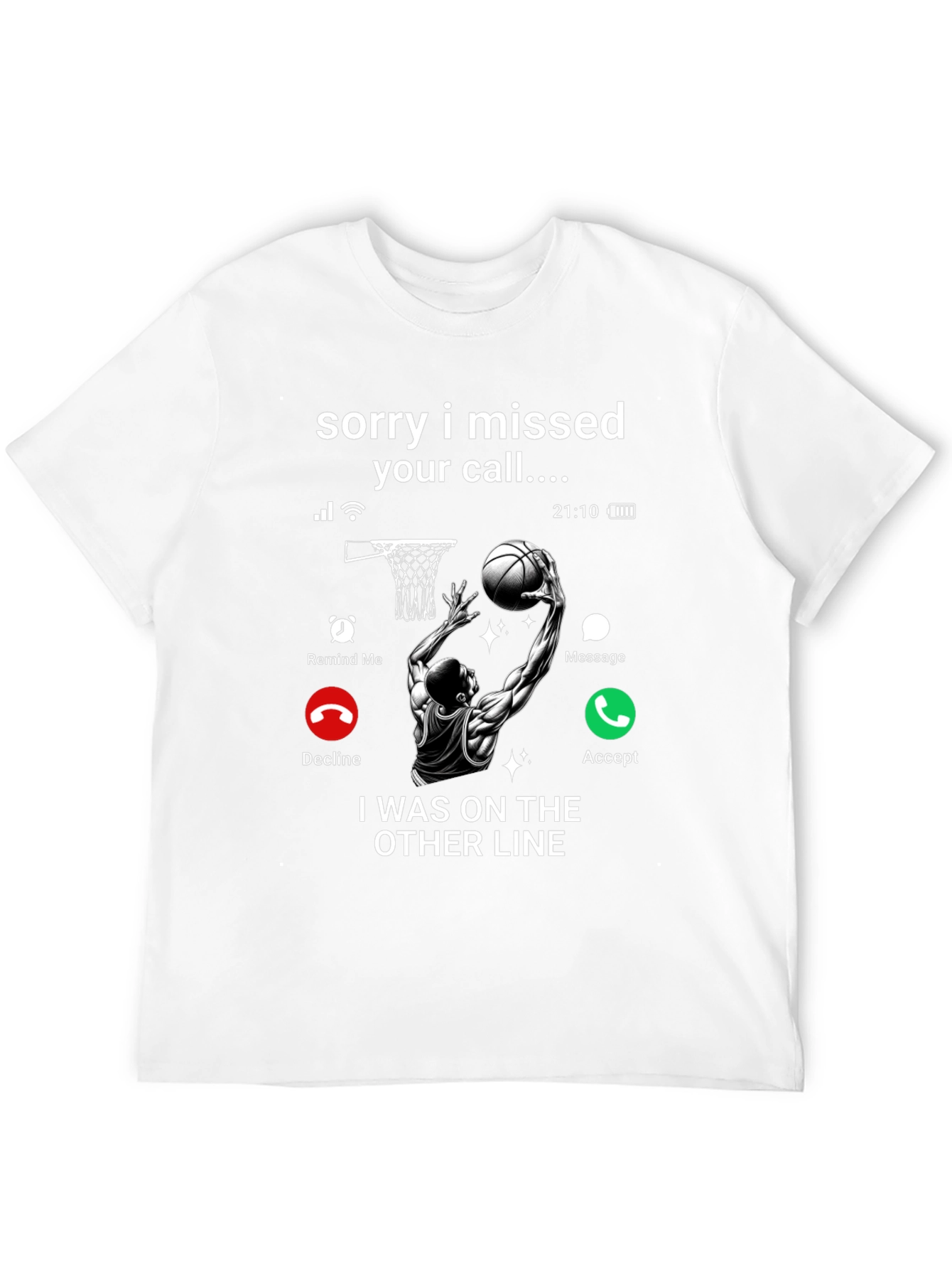 Black Sorry I Missed Your Call T-Shirt view 12