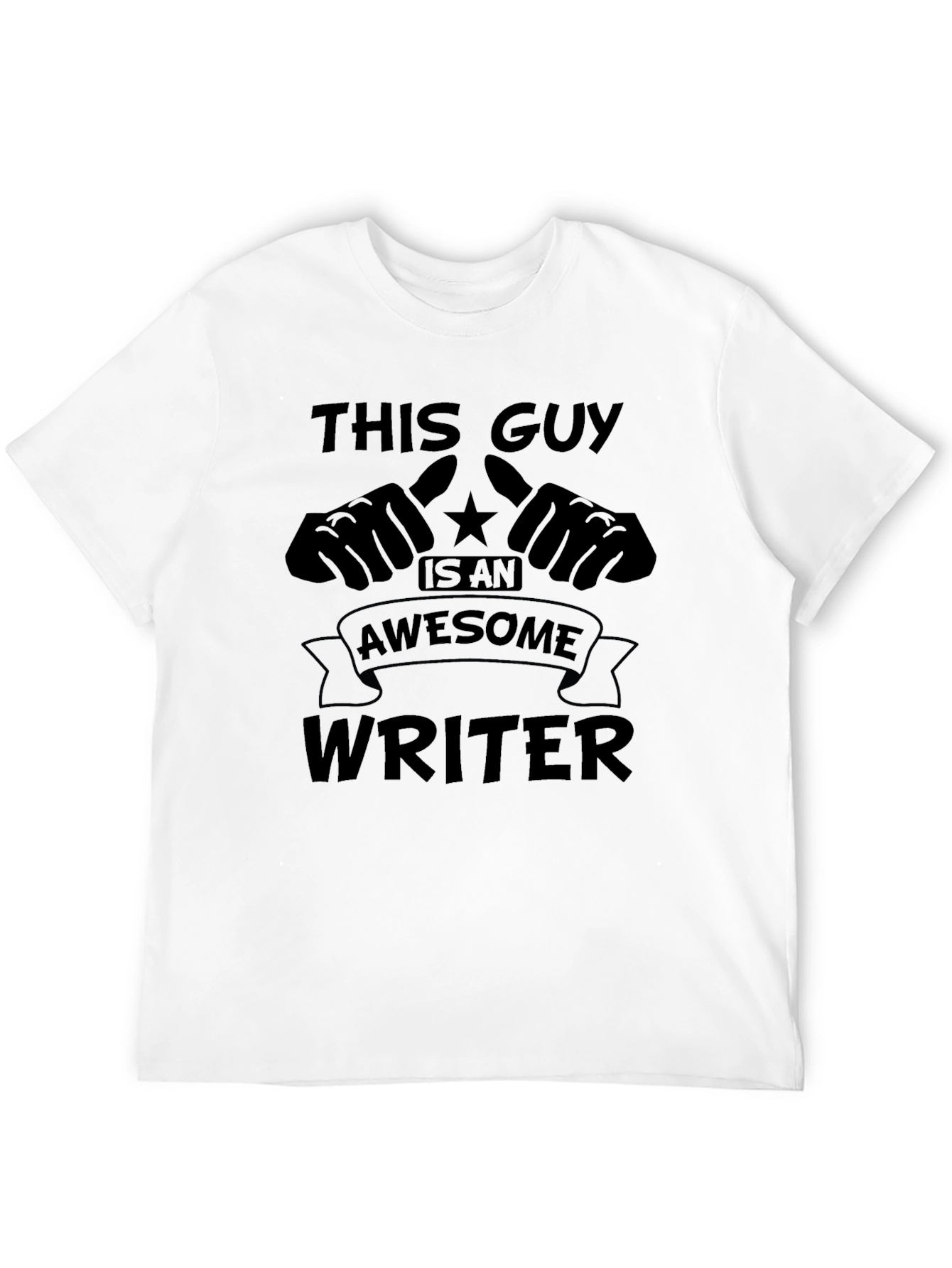 Black Awesome Writer Black Graphic T-Shirt view 12