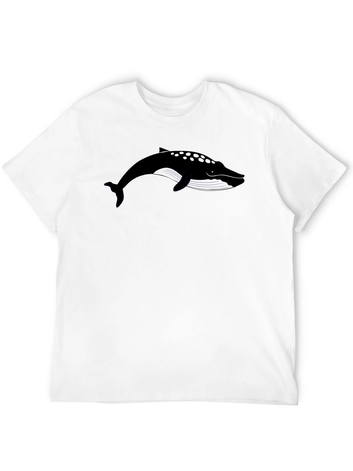 Black Whale Graphic Tee - Black Cotton Blend view 12