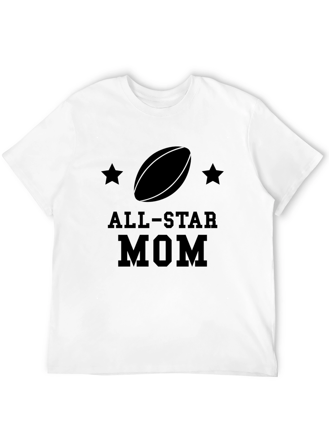 Black All-Star Mom Rugby Graphic Tee view 12
