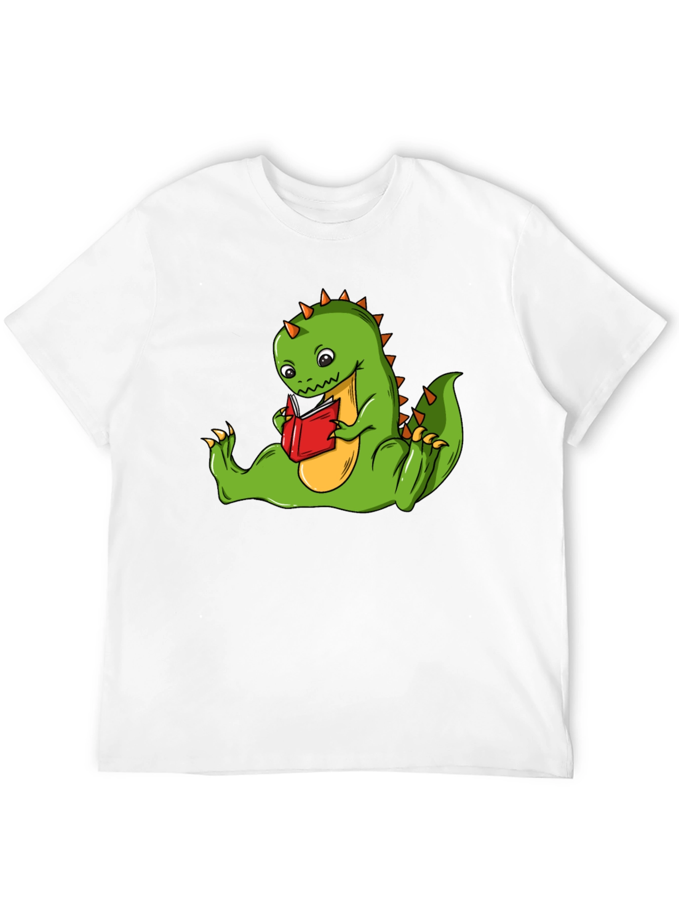 Black Dinosaur Reading Book T-Shirt - Fun Graphic Tee view 12