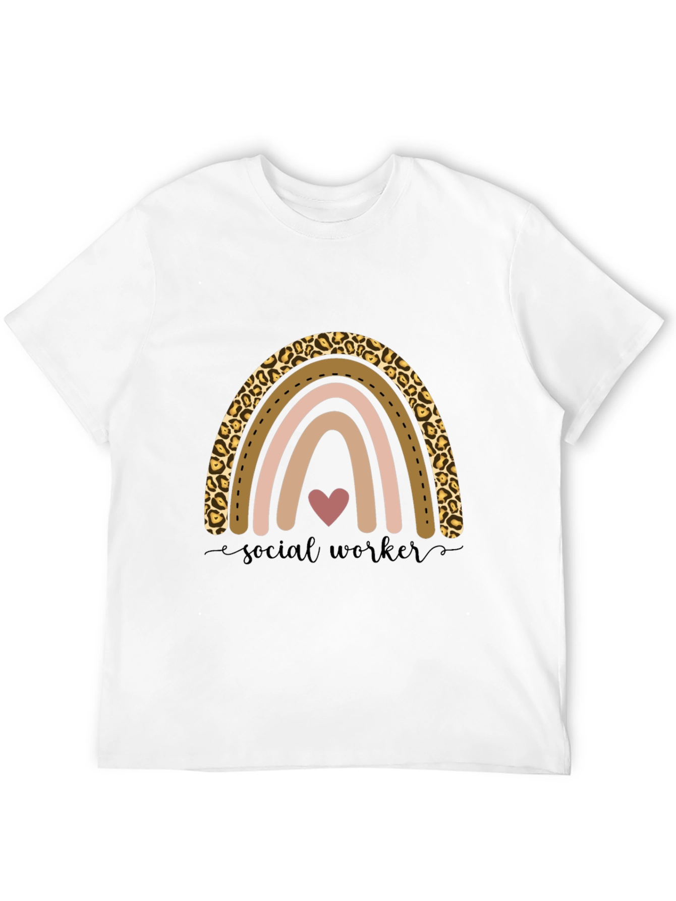 Black Social Worker Rainbow Graphic Tee view 12